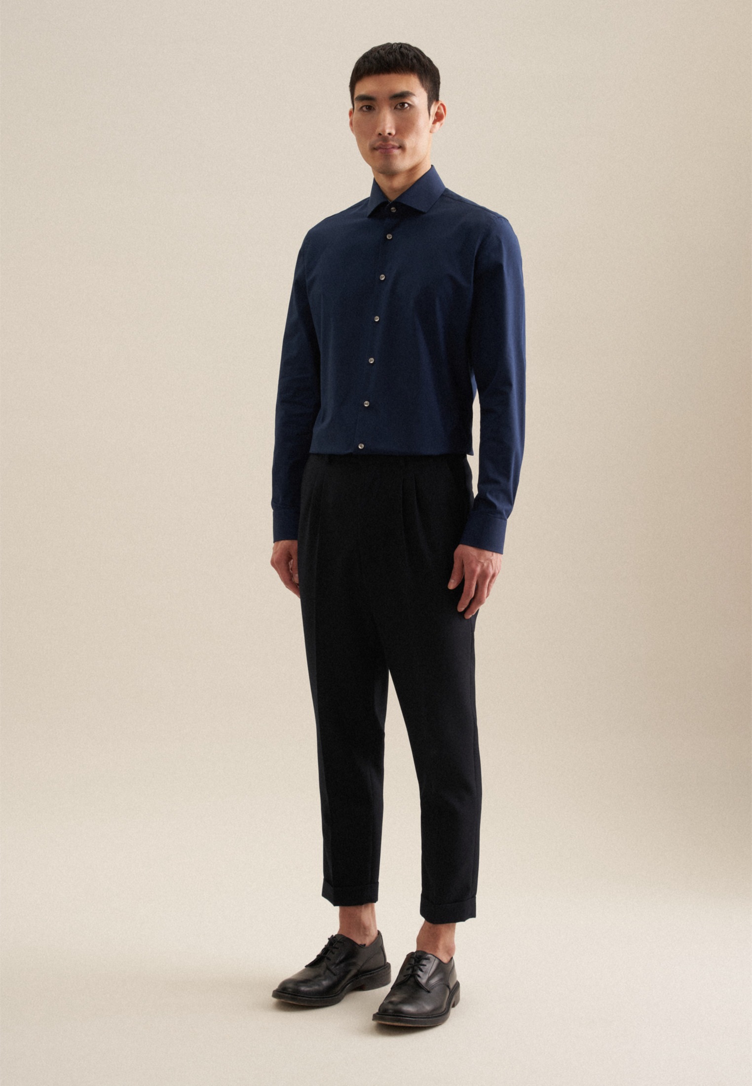 seidensticker Chemise d'affaires »Schwarze Rose« Slim 1/1 Kentkragen