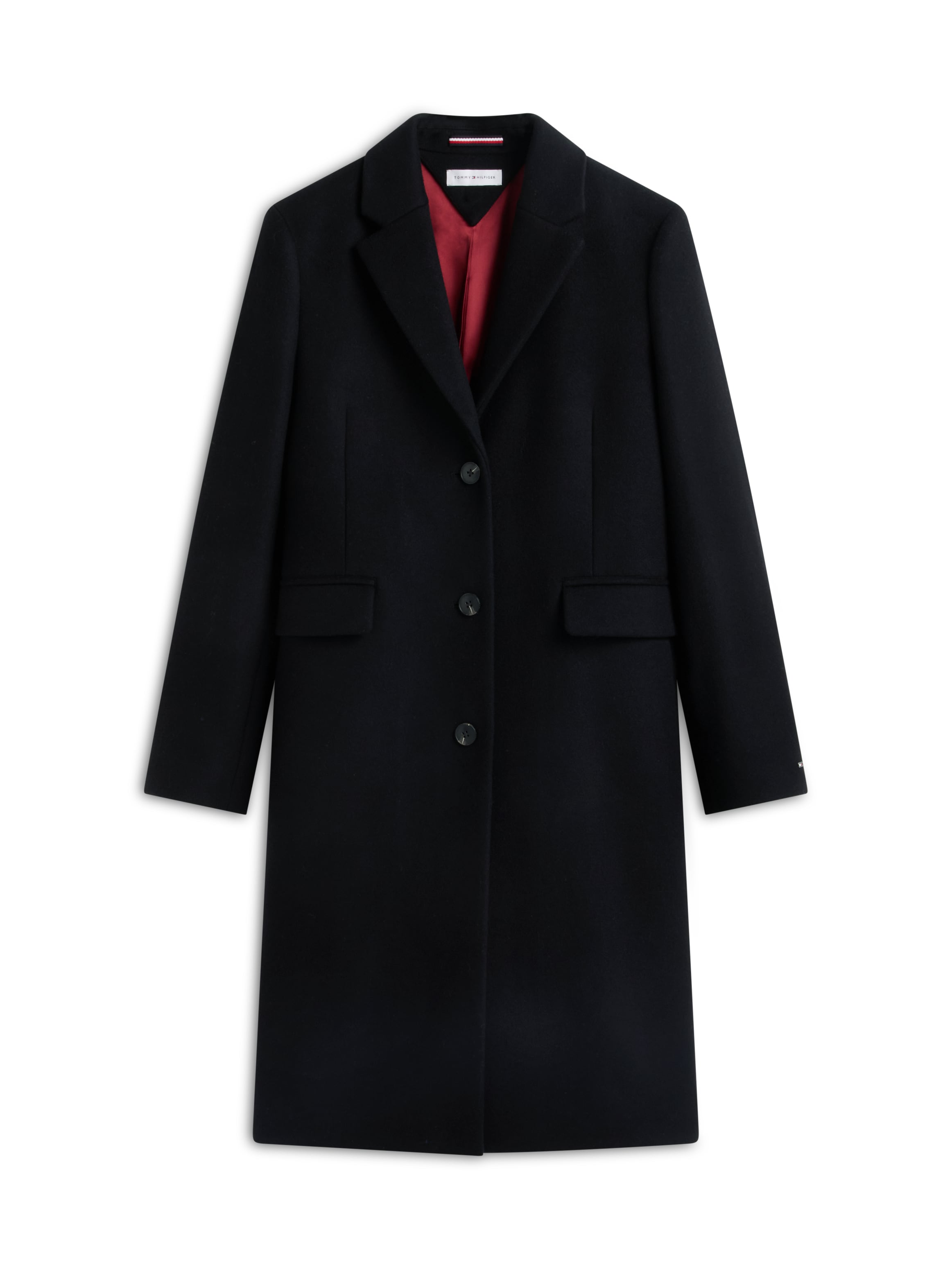 Tommy Hilfiger Kurzmantel »WOOL CLASSIC SB COAT« Materialmix, mit Wolle, auch in grossen Grössen