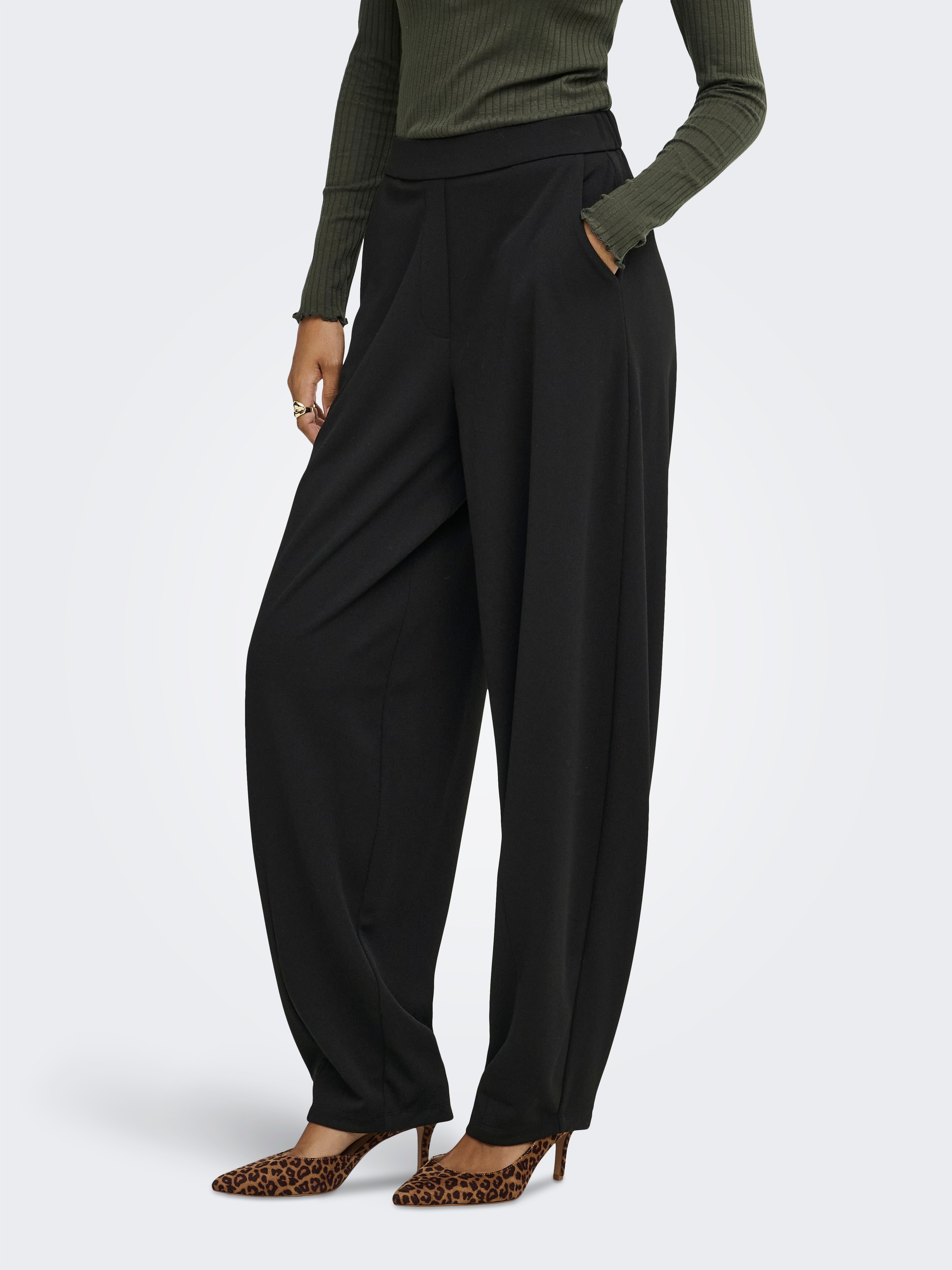 JDY Pantalon en jersey »JDYGEGGO LIFE ONE BAR PANT JRS NOOS«  mélange de matières, coupe barrel