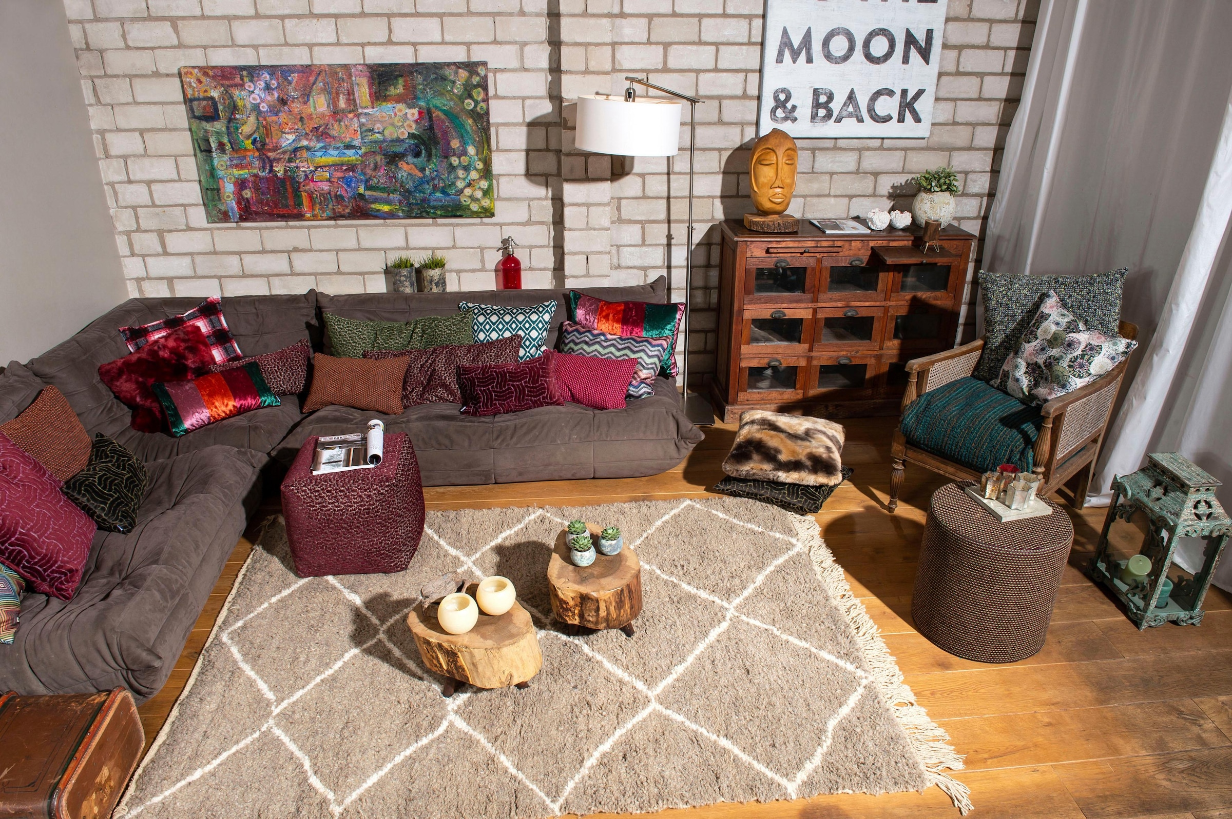 H.O.C.K. Coussin décoratif »Lima« mit feinem Muster, Kissenhülle mit Füllung, 1 Stück