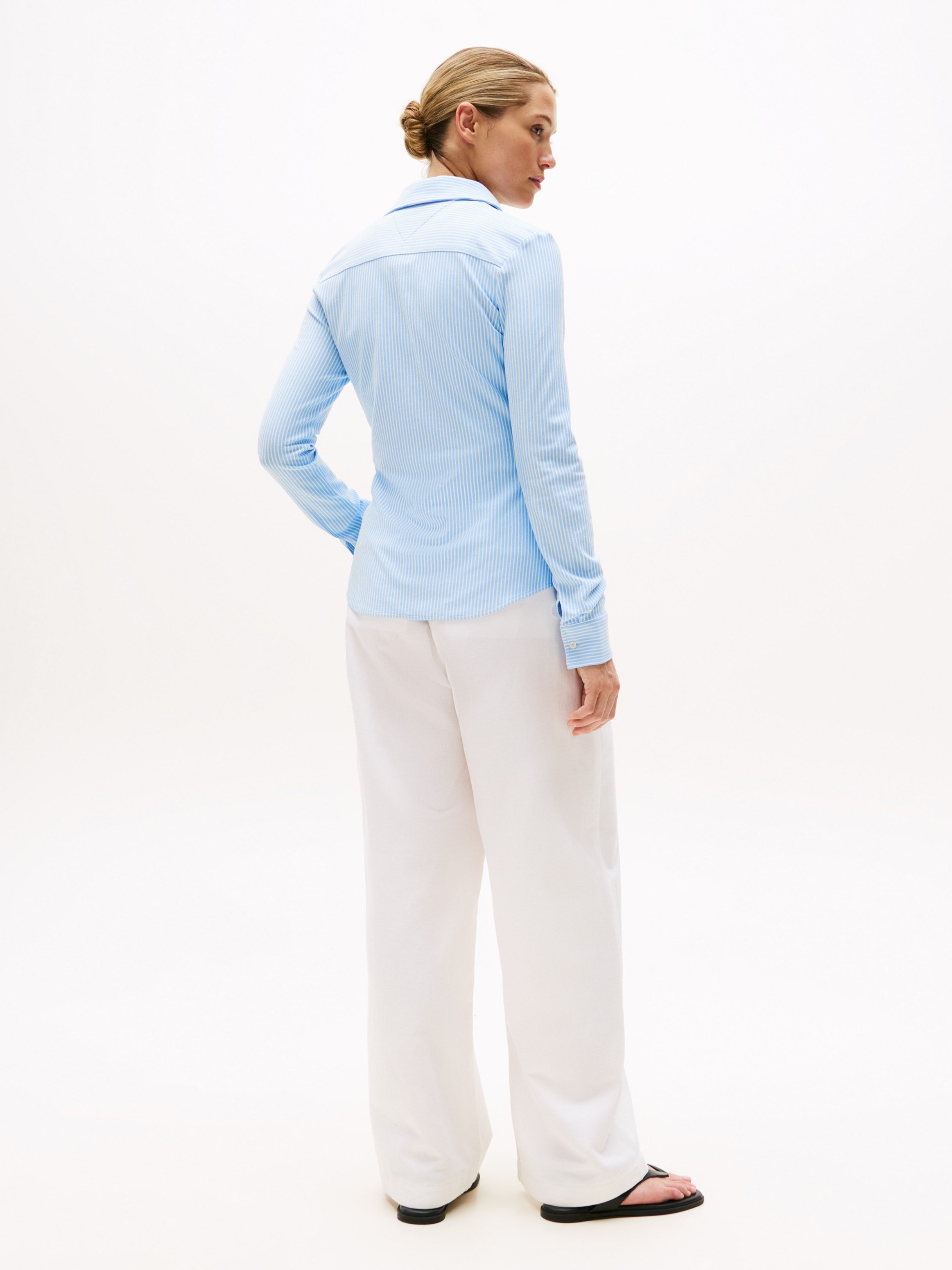 Tommy Hilfiger Poloshirt »1985 SLIM PIQUE BTN DOWN LS mit Polokragen und Label« Baumwollmischung, slim fit