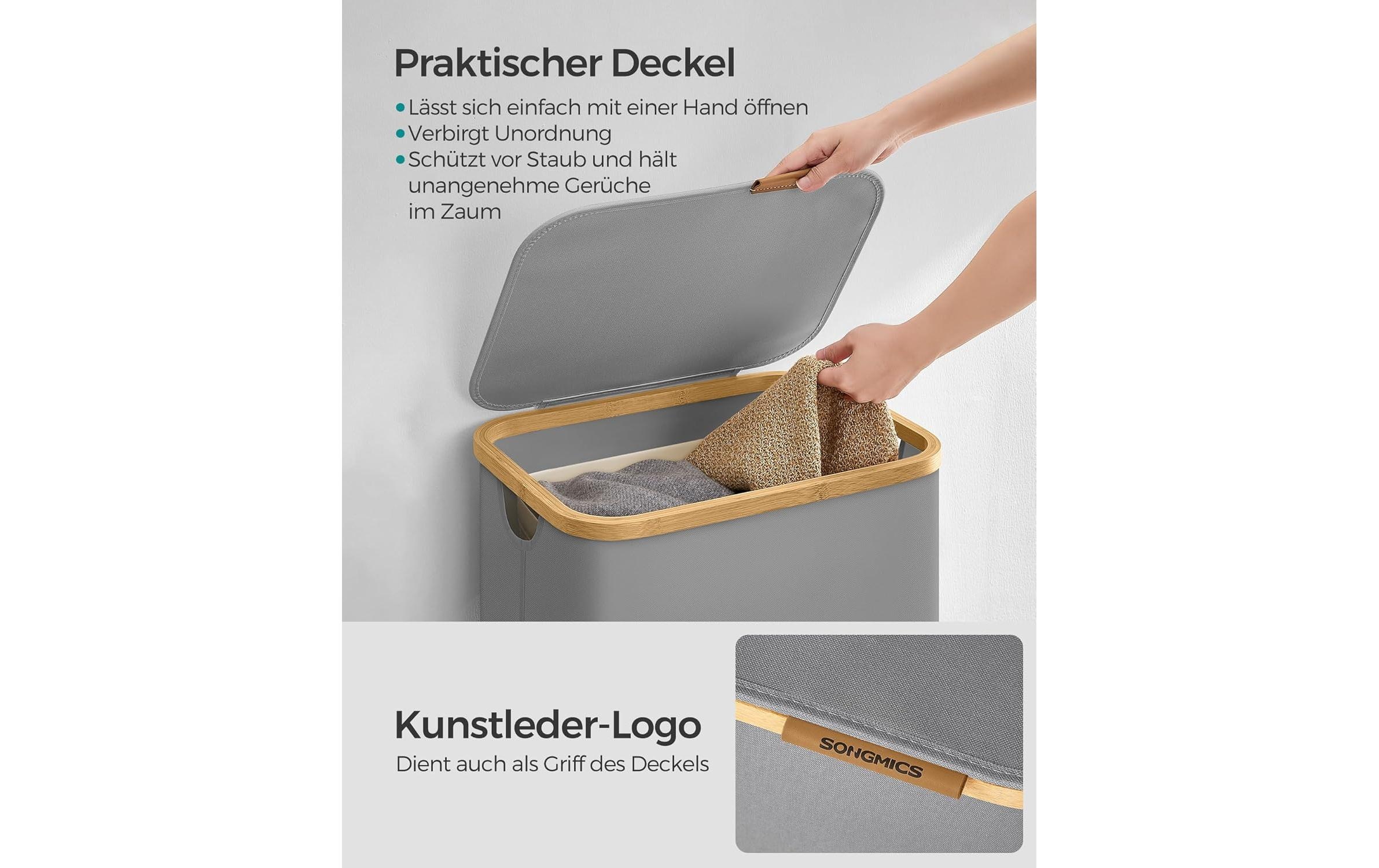 SONGMICS Panier à linge »mit Deckel 90 l«