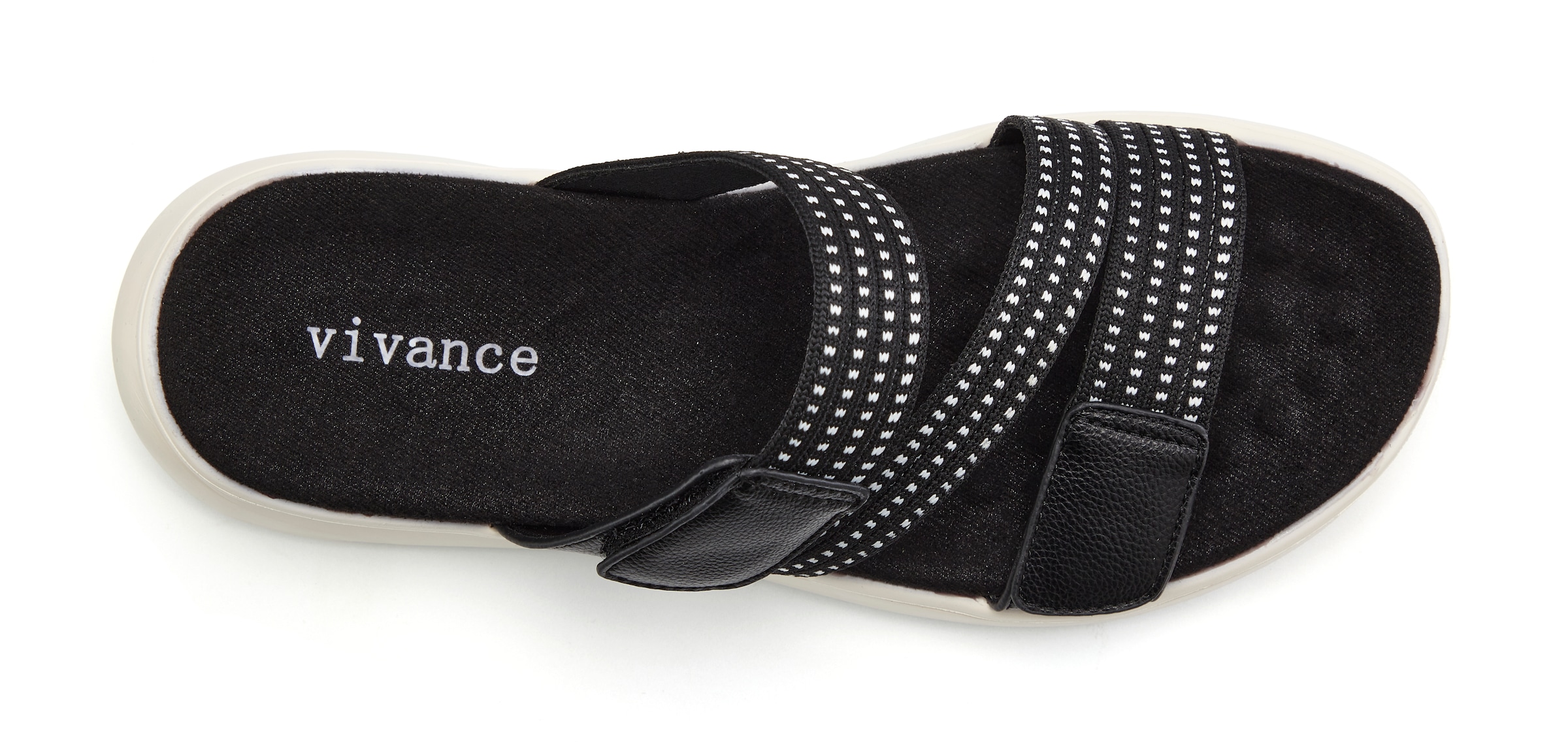 Vivance Pantolette »Sandale, offener Schuh, Sandalette, Sommerschuh,«  NOUVEAU avec talon compensé discret et fermetures velcro