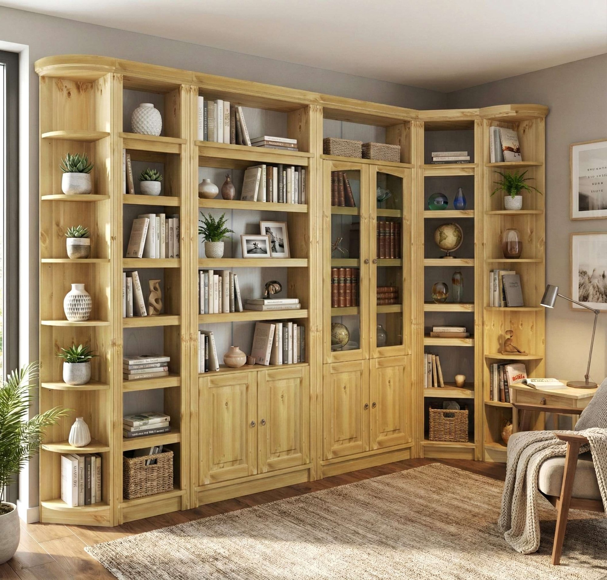 GOODproduct Eckregal »Soeren Regal Höhe 220 cm, massive Kiefer, FSC®-zertifiziert« passend für Regale Soeren mit einer Tiefe von 29 cm