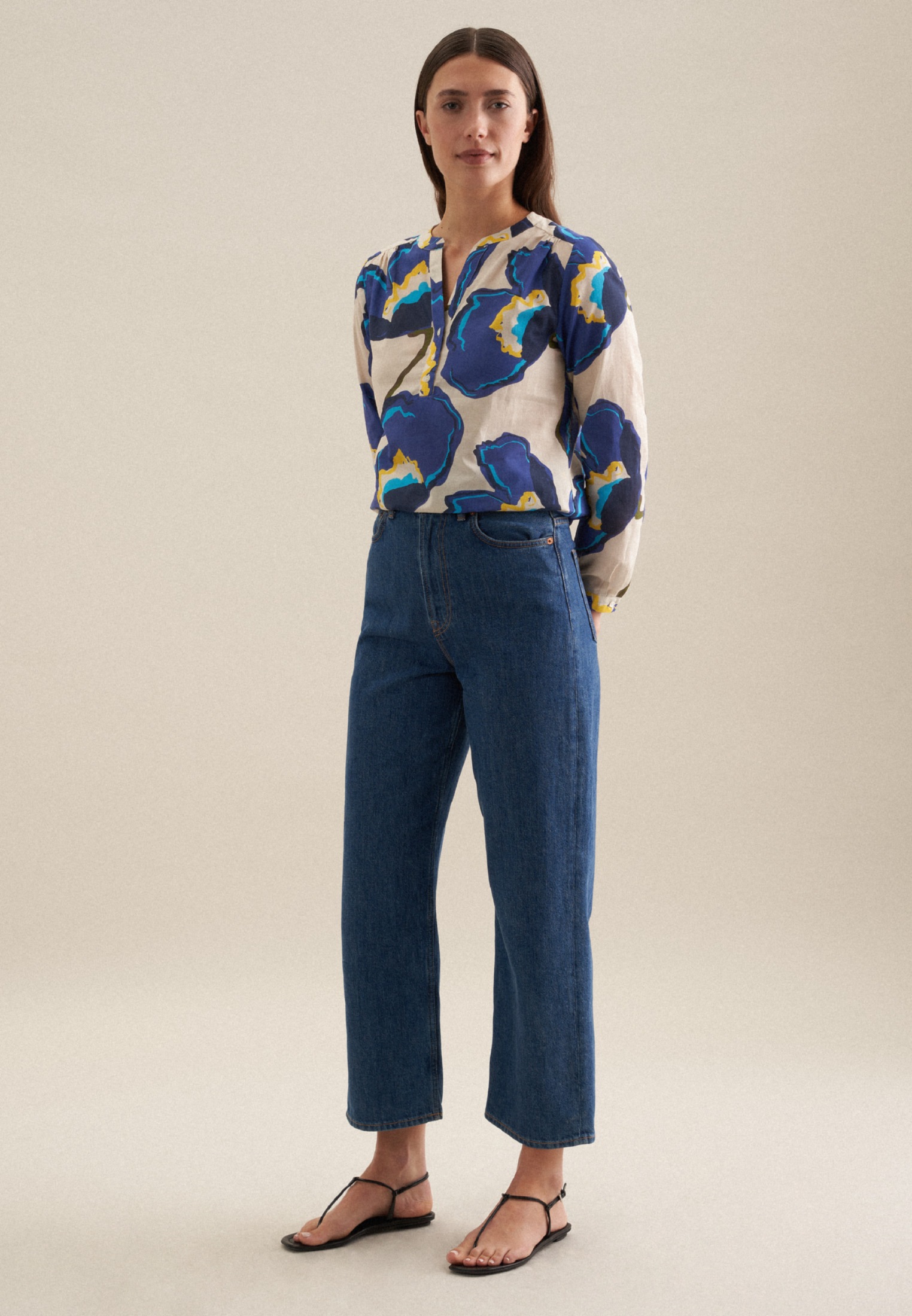 seidensticker Klassische Bluse »Schwarze Rose« Tunika Floral