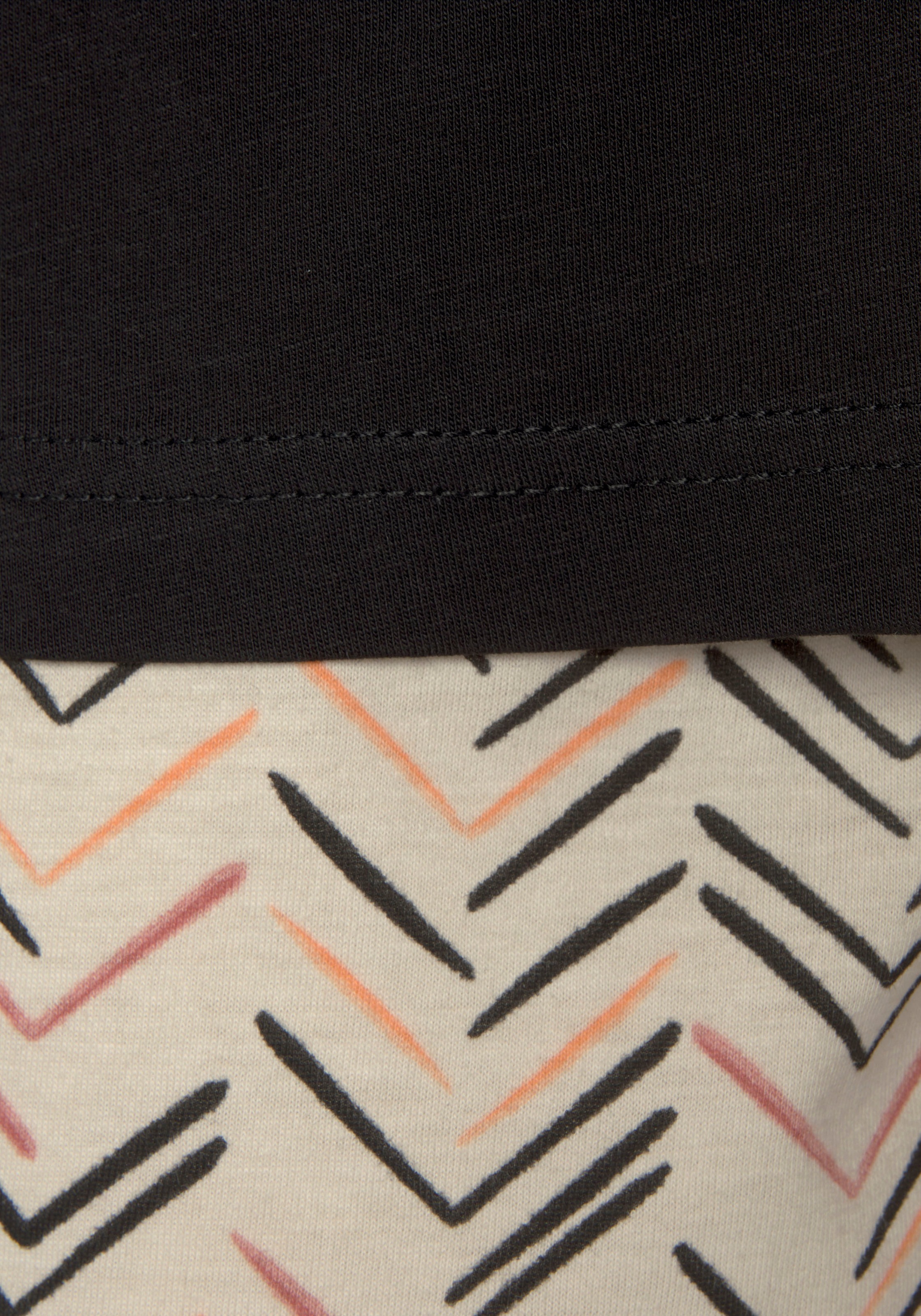 Vivance Dreams Shorty Set, 2 pièces mit malerischem Fischgrat-Muster