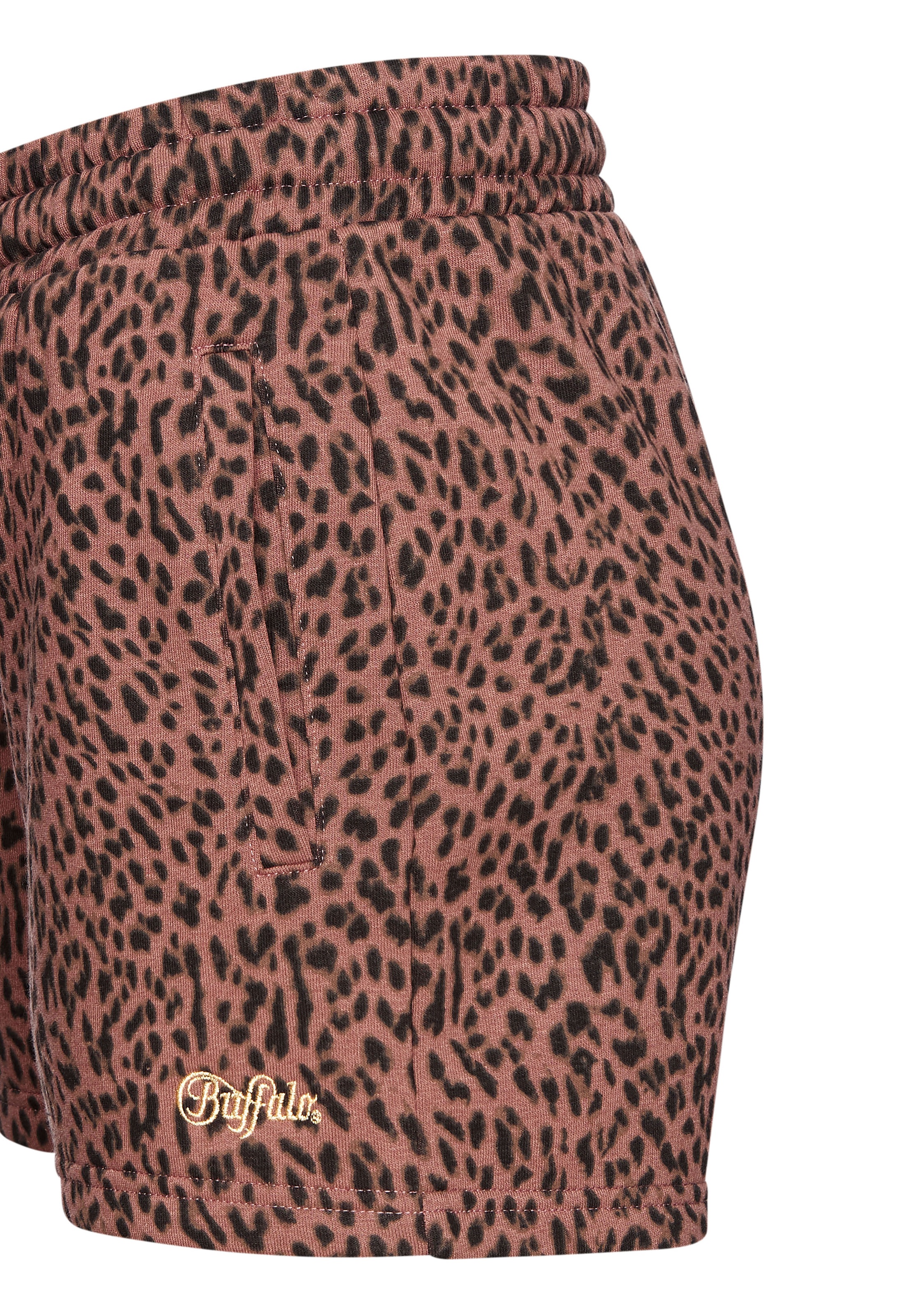 Buffalo Sweatshorts  mit seitlichem Rippeinsatz und Logostickerei