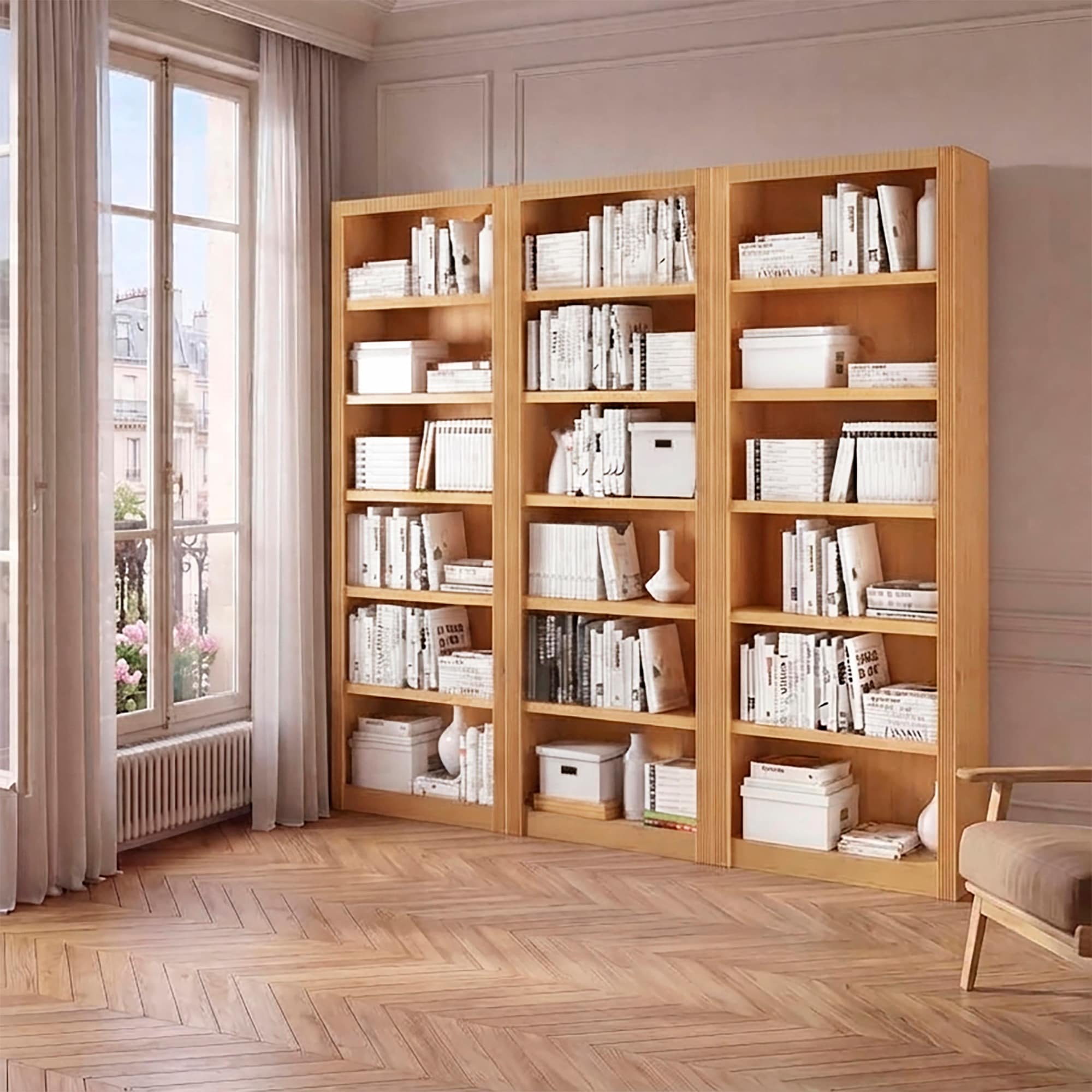 GOODproduct Bücherwand »Bergen« aus schönem massivem Kiefernholz, 3 tlg.