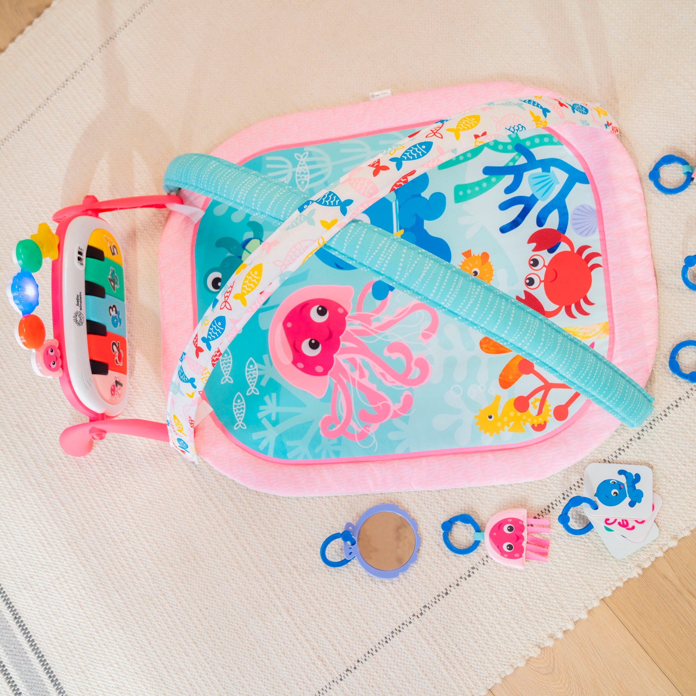 Baby Einstein Spielbogen »4-in-1 Kickin’ Tunes Jellyfish Jamboree Music & Language Discovery Gym« mit Soundeffekt