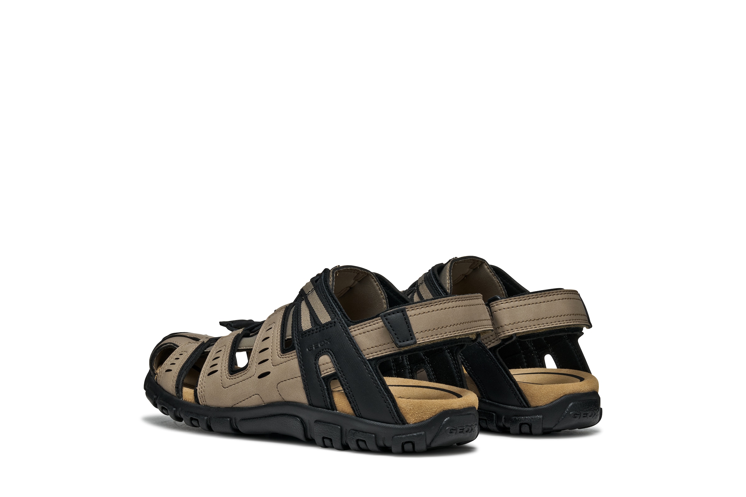 Geox Sandale »UOMO SANDAL STRADA C«  , Sommerschuh, Klettschuh, Outdoorsandale, mit Lederfussbett