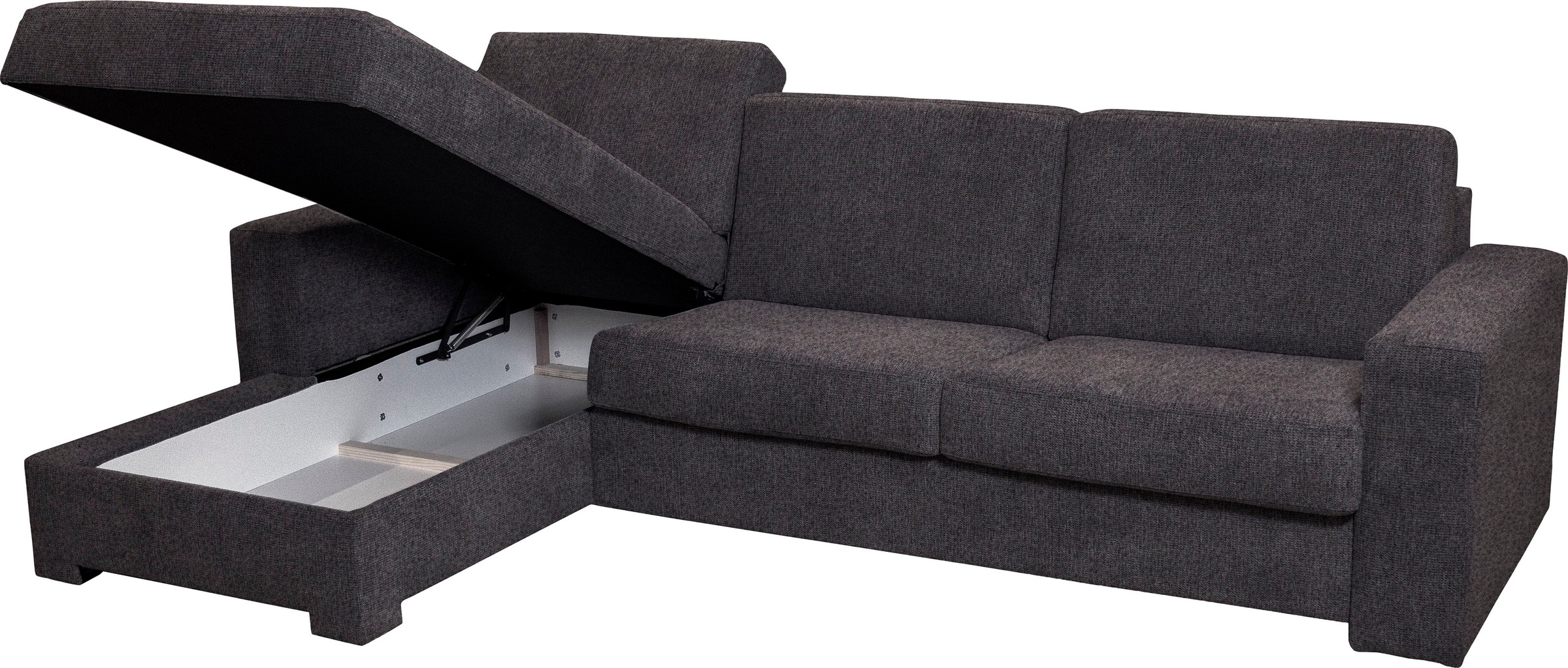 Home affaire Ecksofa »Roma "M"  Matratzenhöhe 14 cm, Dauerschlaffunktion, mit Unterfederung,« Liegemasse ca 143x198 cm, L-Form