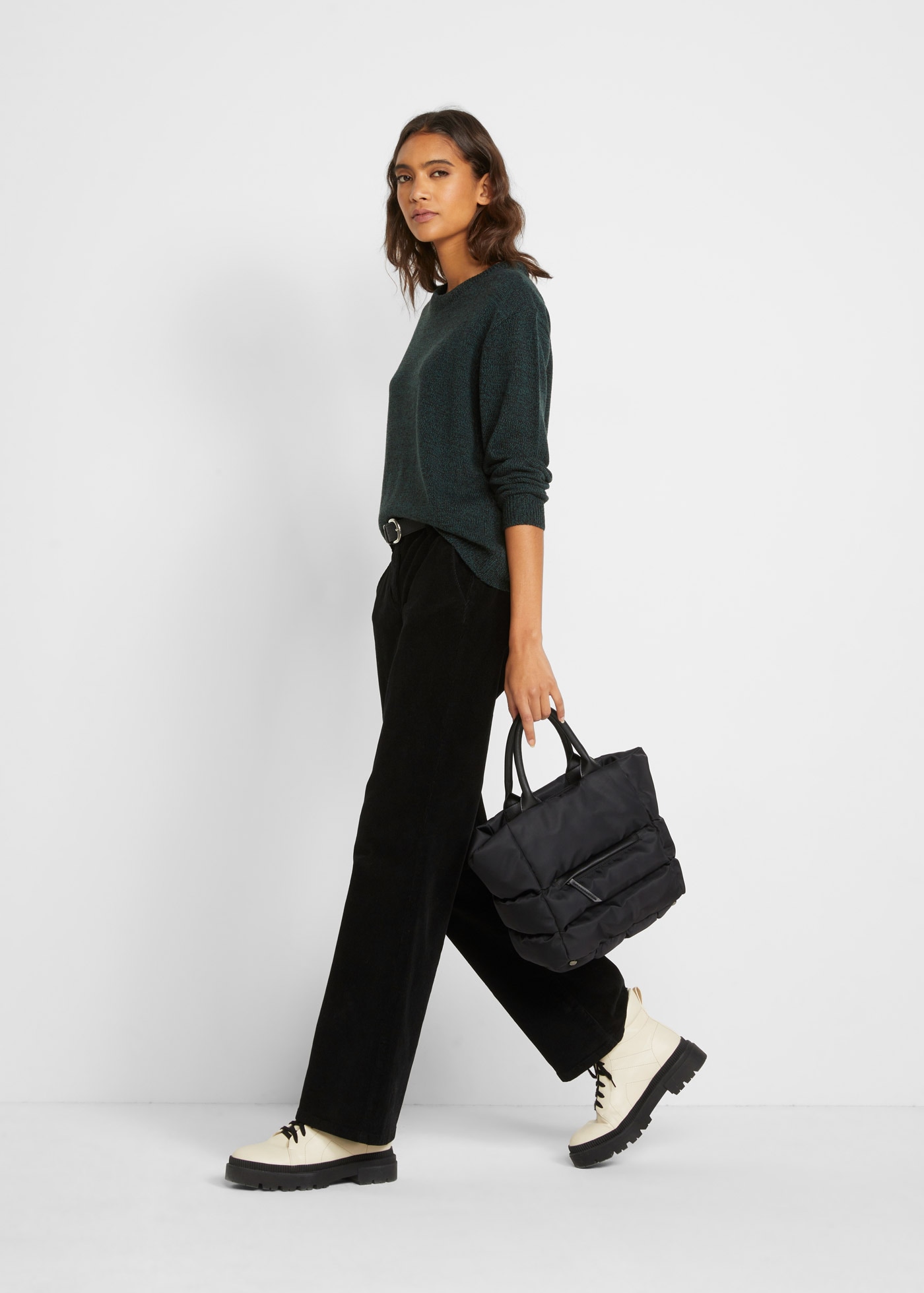 bonprix Strickpullover in Melange-Optik