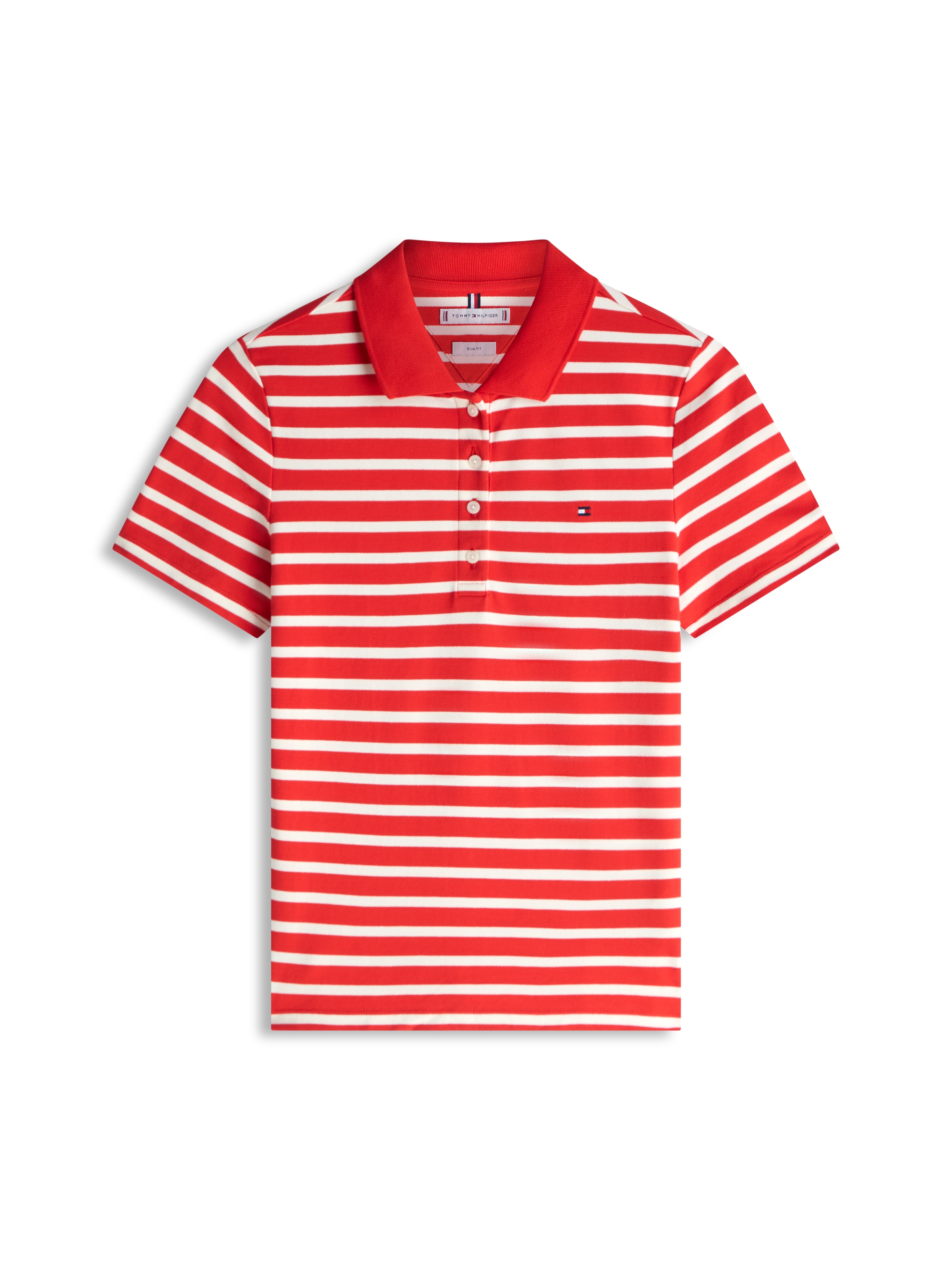 Tommy Hilfiger Polo »1985 Slim Fit Pique Premium« mit Logostickerei, Seitenschlitze