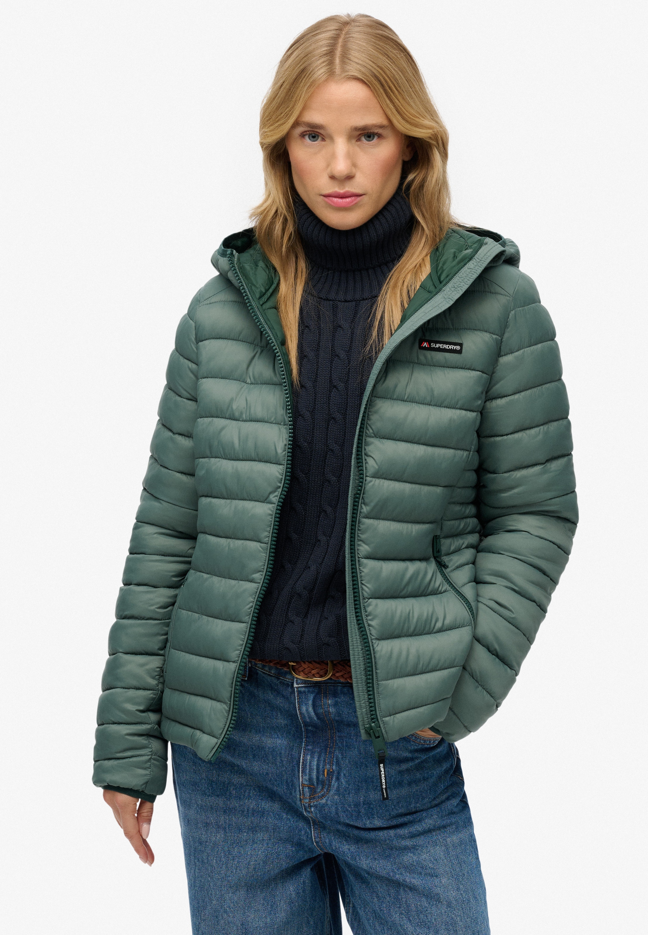 Superdry Steppjacke »HOODED FUJI LITE PADDED JACKET« mit Kapuze