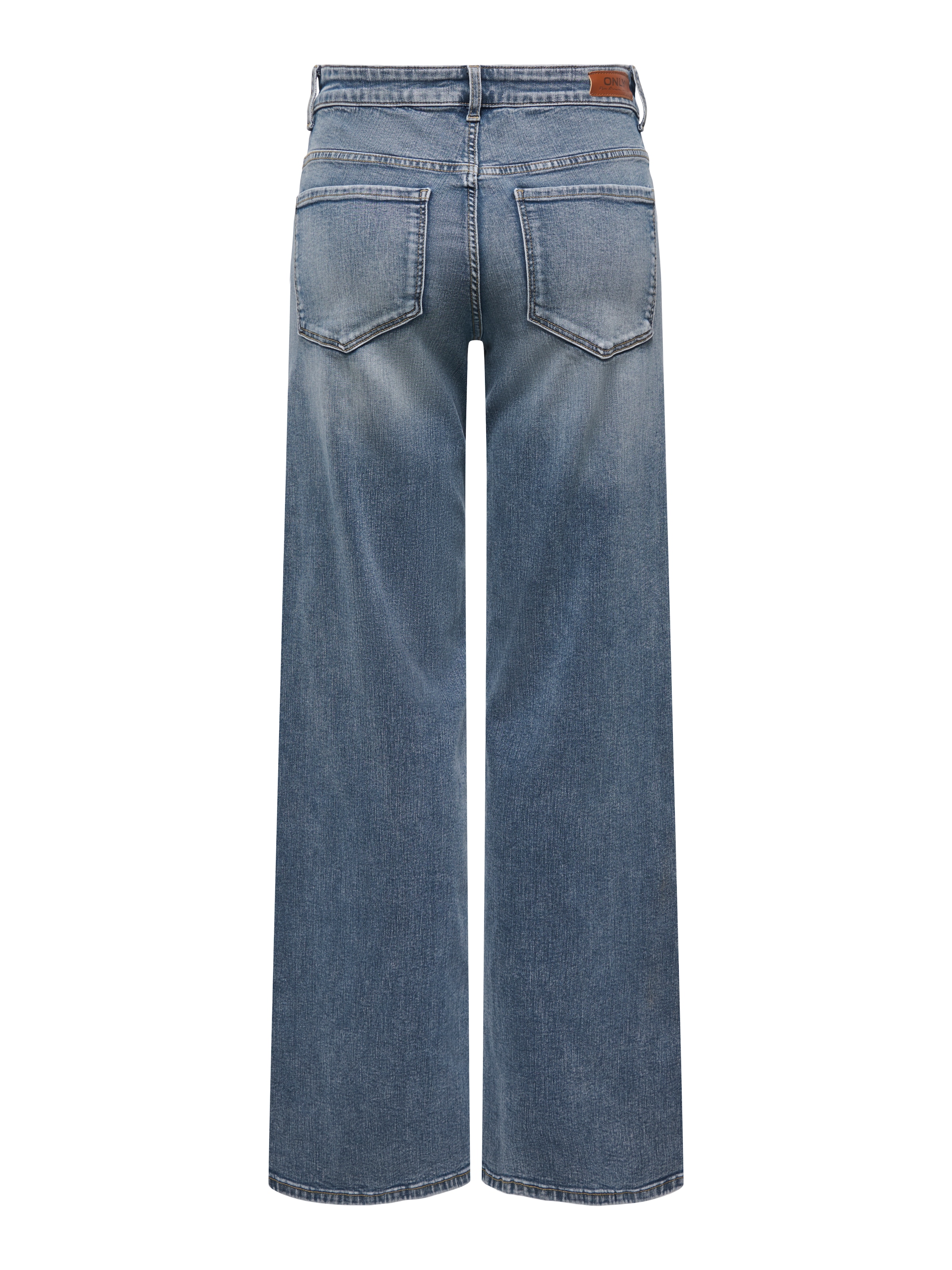 ONLY High-waist-Jeans »ONLMADISON BLUSH CHARM HW WIDE LEG DNM« Baumwollmischung, high waist, mit Charm Anhänger