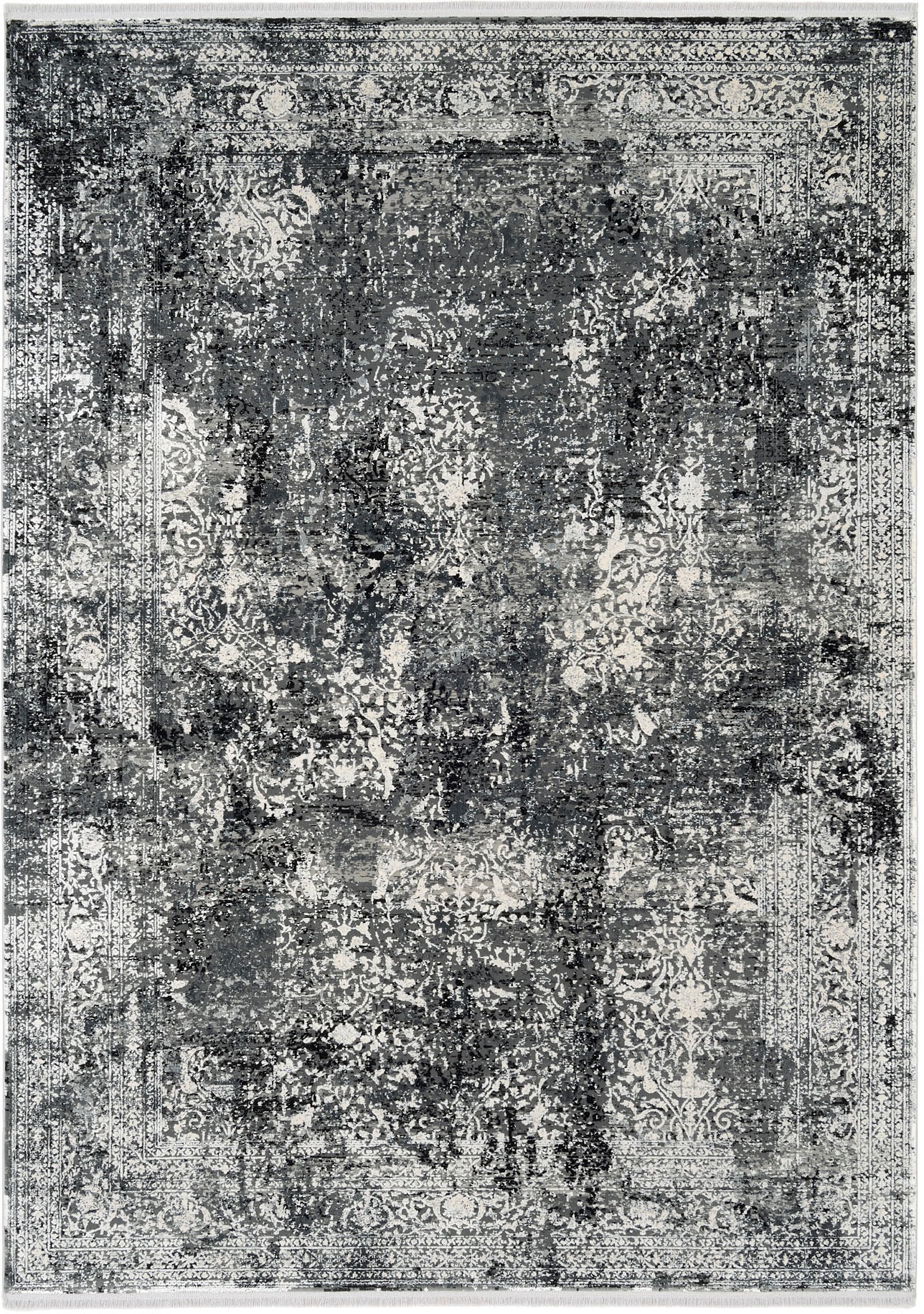 OCI DIE TEPPICHMARKE Tapis »BESTSELLER CAVA« Rectangulaire 8 mm Höhe Glanz Viskose, mit Fransen, Hoch Tief Struktur, Vintage, Wohnzimmer