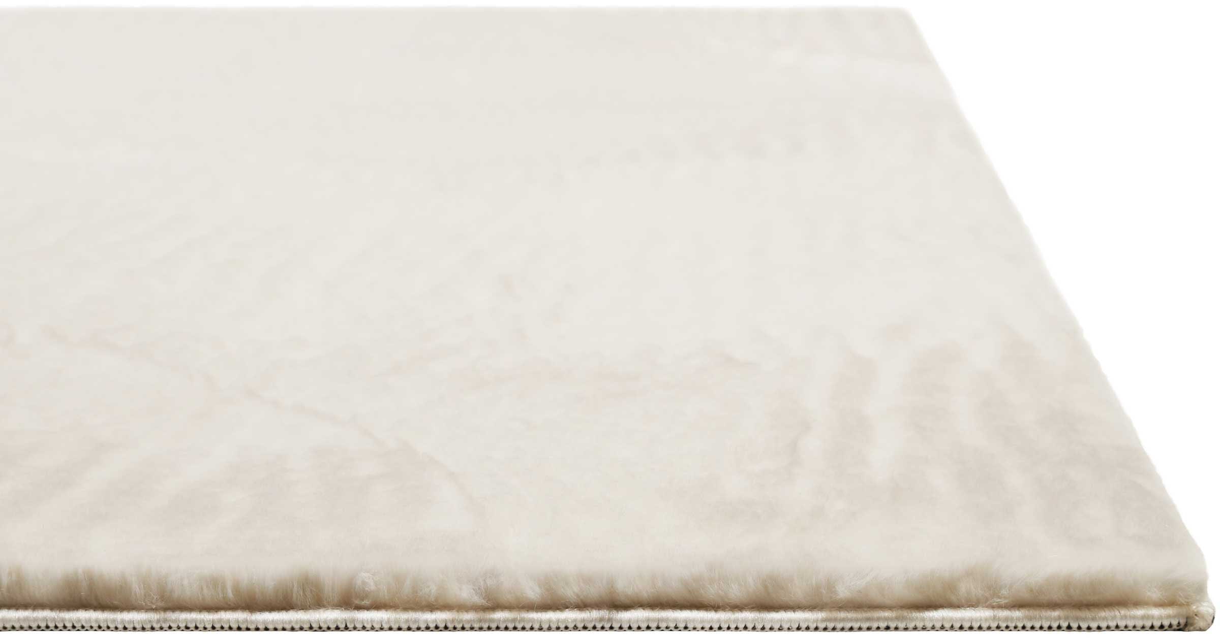 Homie Living Tapis »Villa Rosso« Rectangulaire 15 mm Höhe Kurzflor, Uni Farben, leicht glänzende Optik