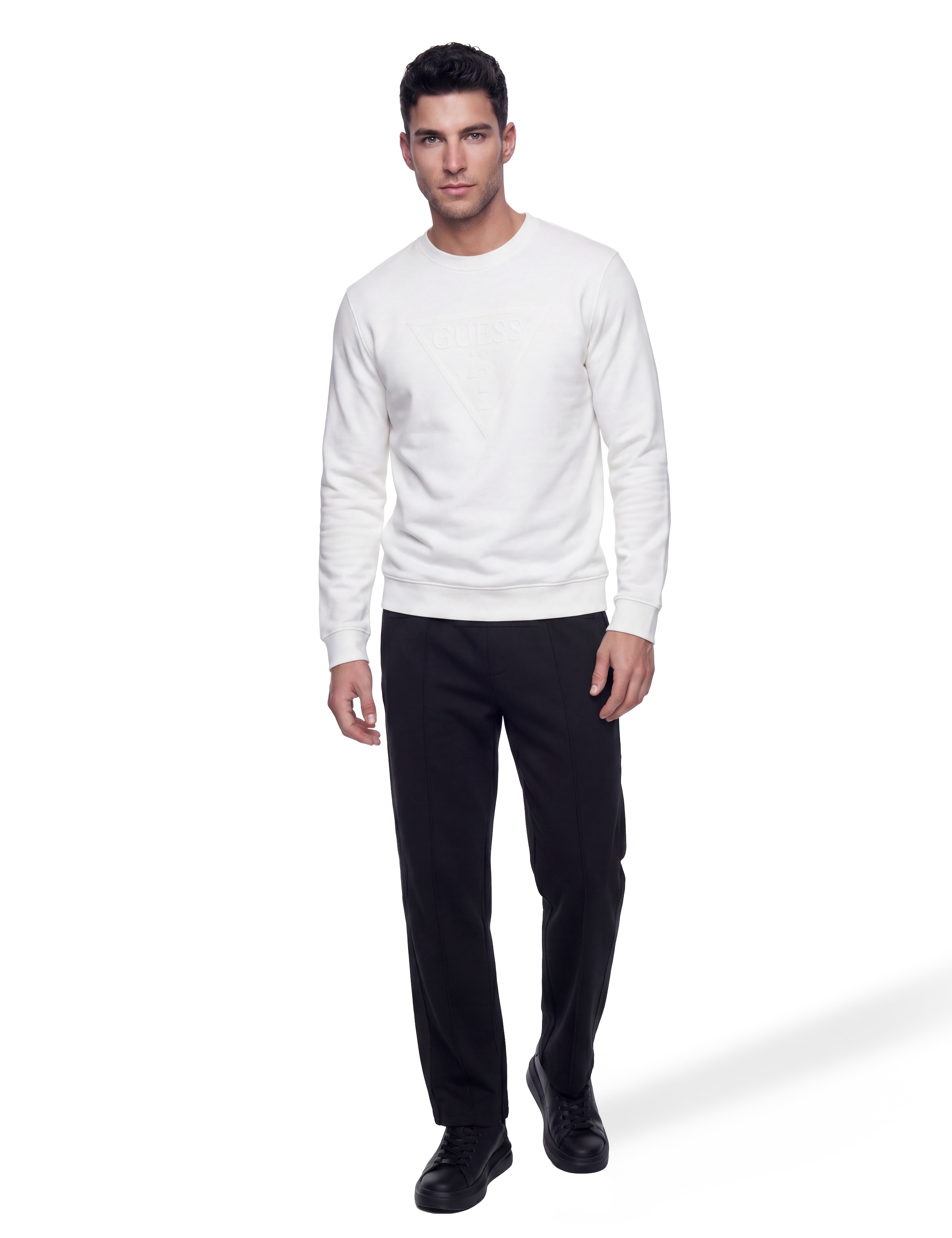 Guess Sweat-shirt »AUDLEY«, Encolure ronde, coupe régulière, impression logo
