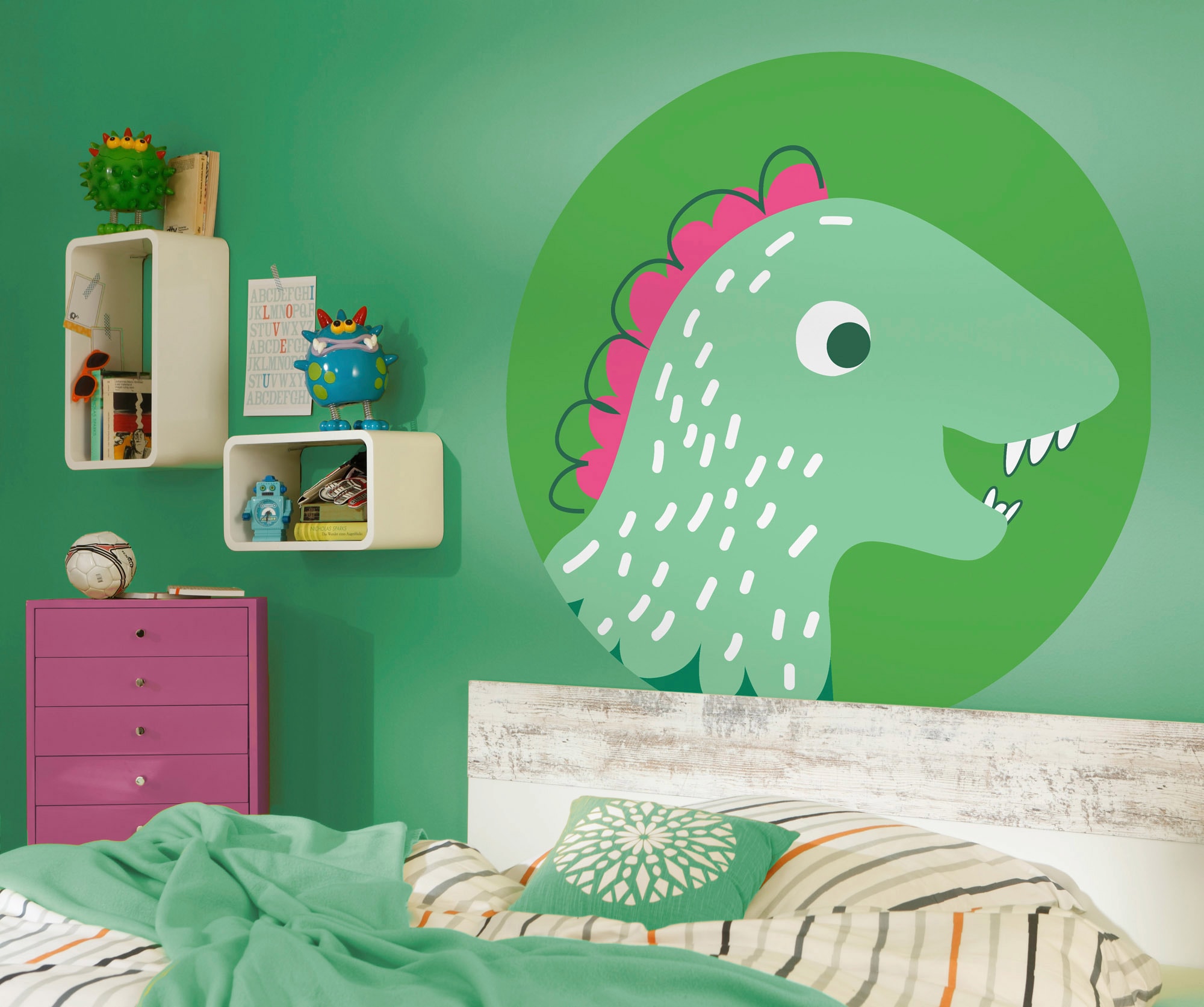 Komar Fototapete »Vlies selbstklebend - Little Dino Tyranno - Grösse 125 x 125 cm« bedruckt glatt Wohnzimmer, Schlafzimmer