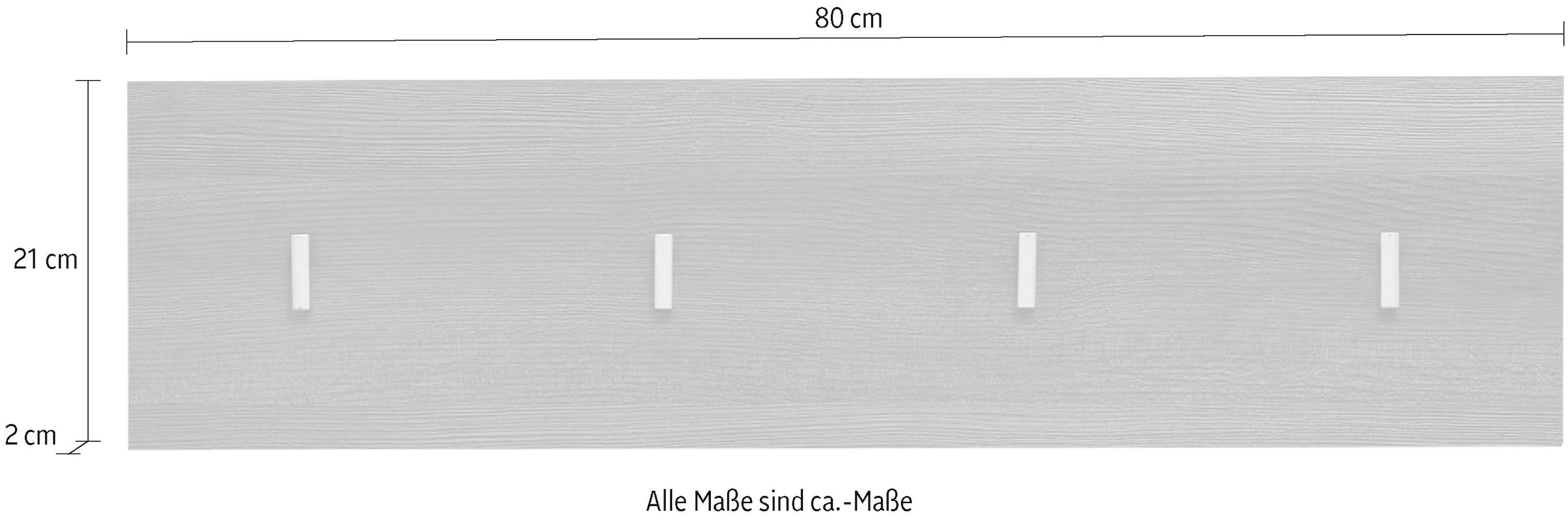 Home affaire Panneau de vestiaire »Sovana« Wandpaneel zur Wandmontage - (B/T/H) 80/2/21 cm