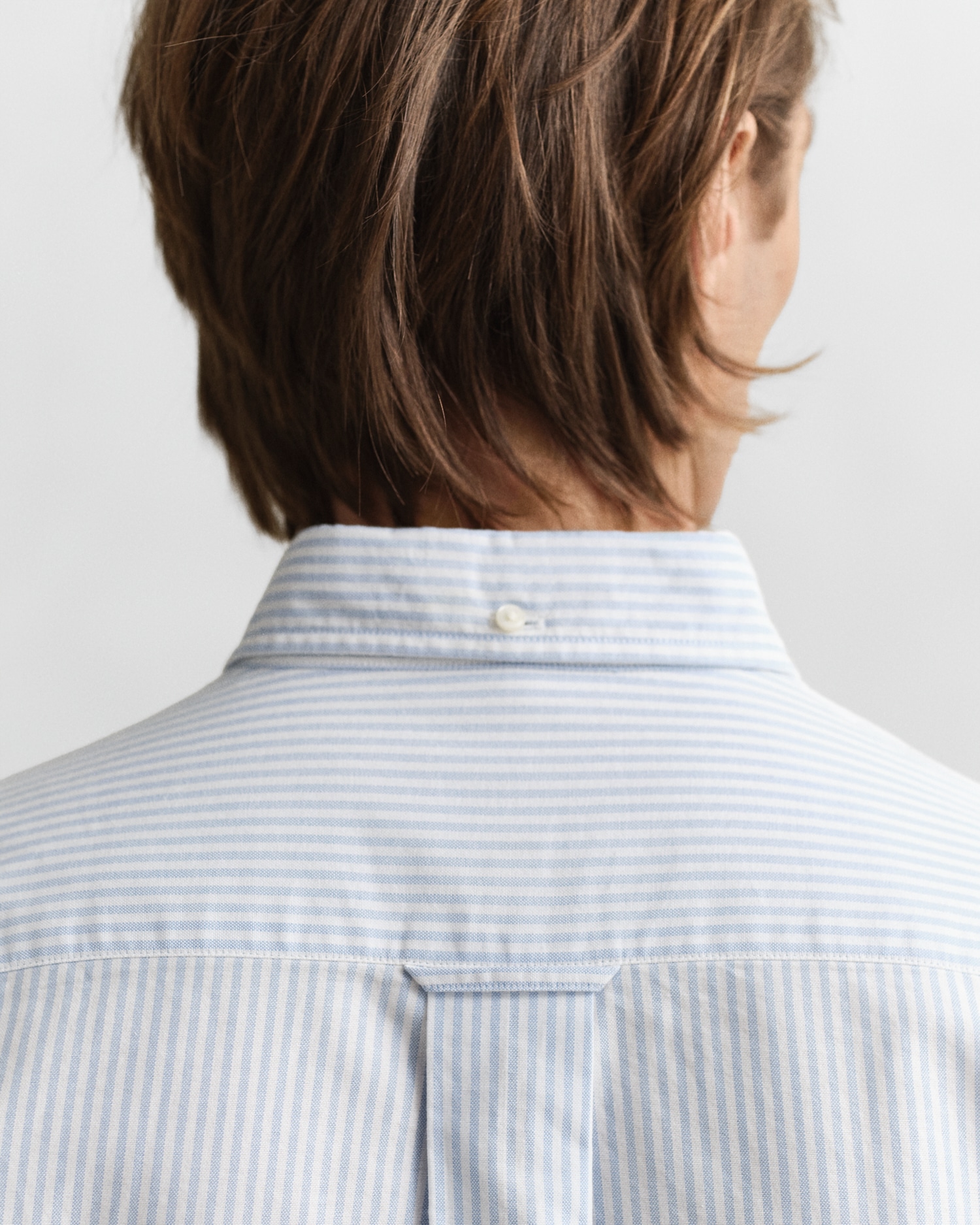 Gant Chemise à manches longues »Regular Fit Oxford Hemd strukturiert langlebig dicker gestreift« mit dezenter Logostickerei