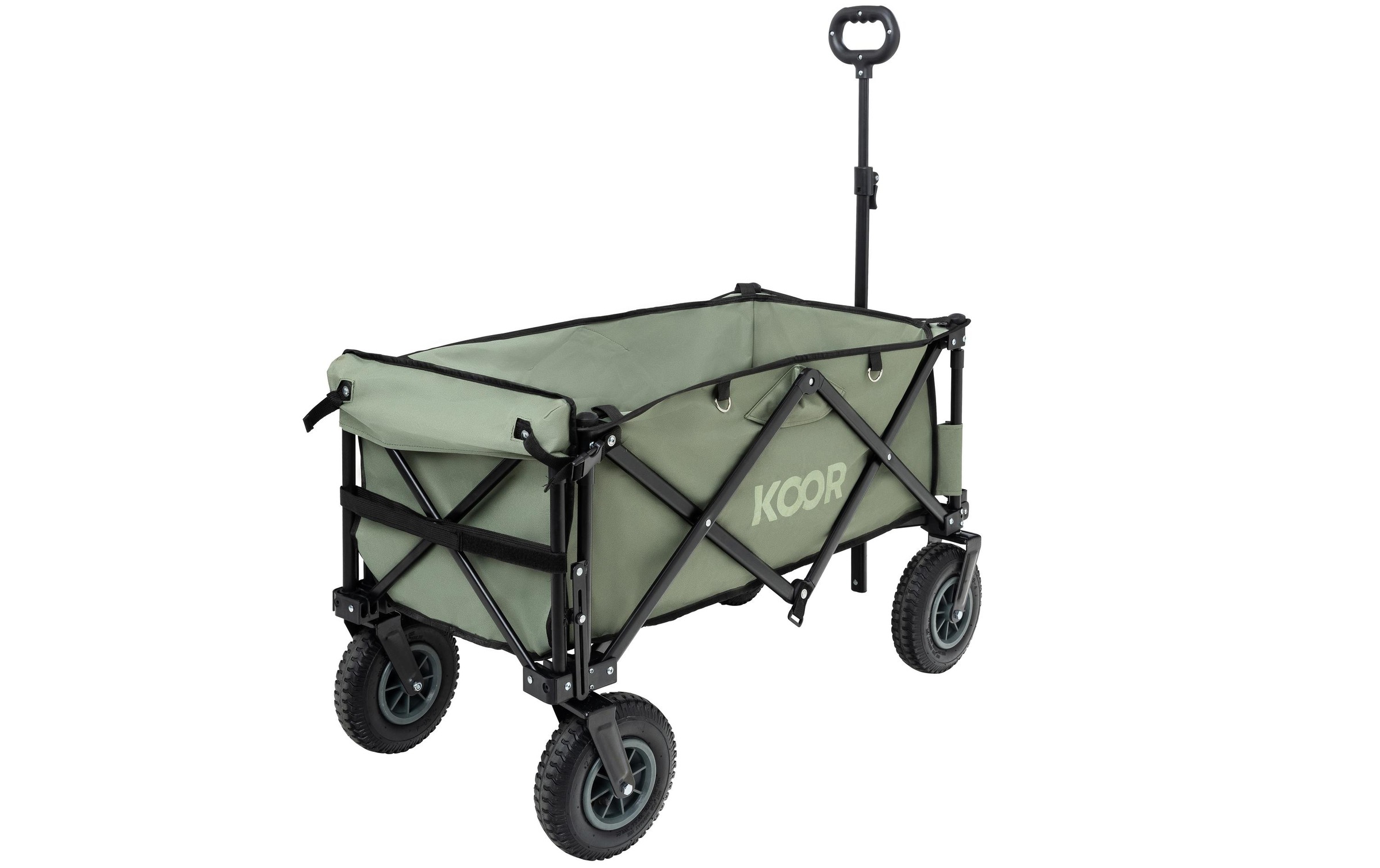 KOOR Bollerwagen »mit Luftreifen Kjerre« Geländetauglicher Bollerwagen für Camping, Einkaufen oder Gartenarbeit