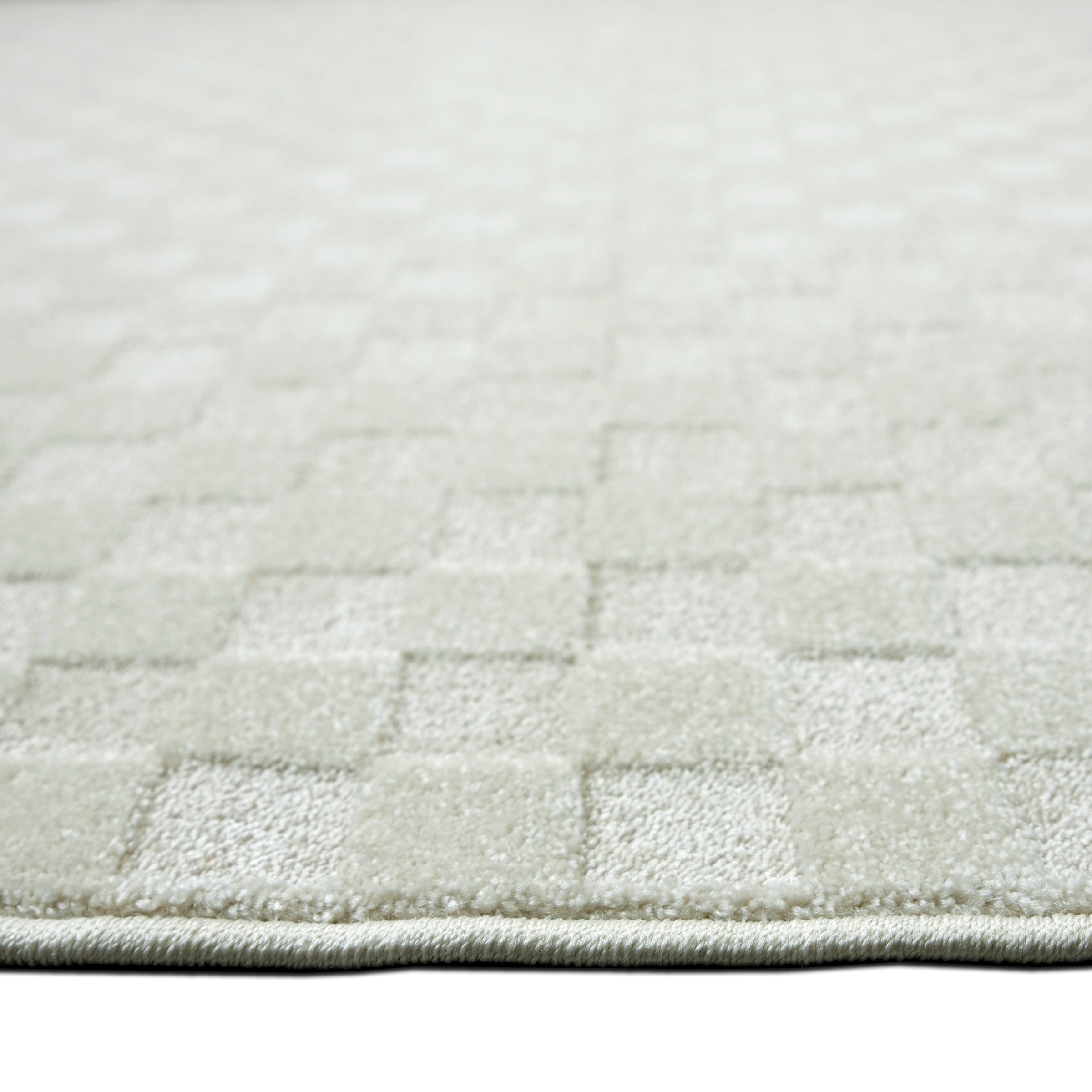 my home Teppich »Lummia, Schachbrett-Design in Hoch-Tief-Struktur« rechteckig 9 mm Höhe 3D-Effekt, softer Kurzflor, pflegeleicht, Scandi-Look