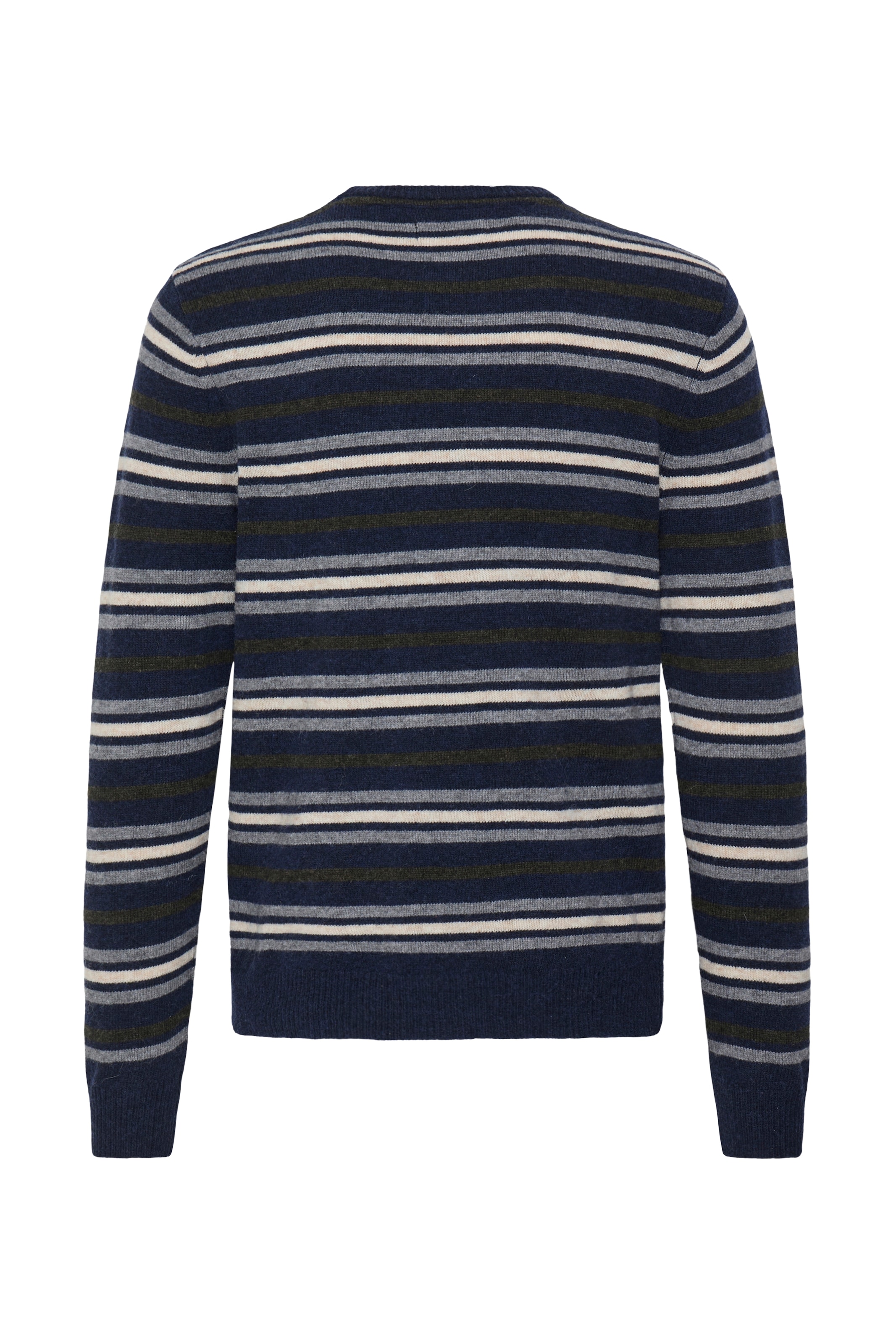 Blend Pull à col rond »BHBRANKO CREW KNIT STRIPE« Mélange de laine, coupe régulière