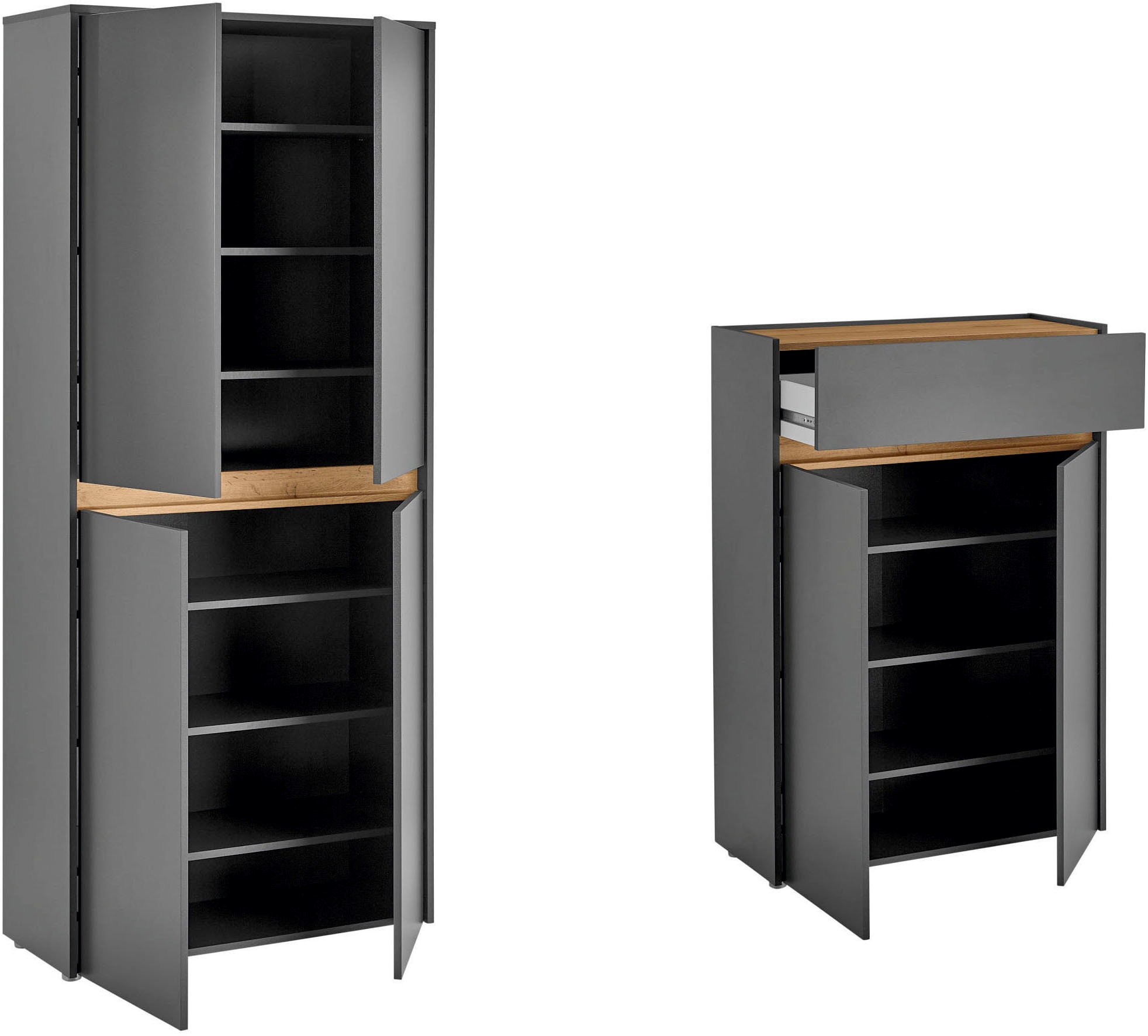 Home affaire Garderoben-Set »City/Giron, moderne Garderobe, viel Stauraum, ca. 48 Schuhe« Set, 2 Stk. tlg.