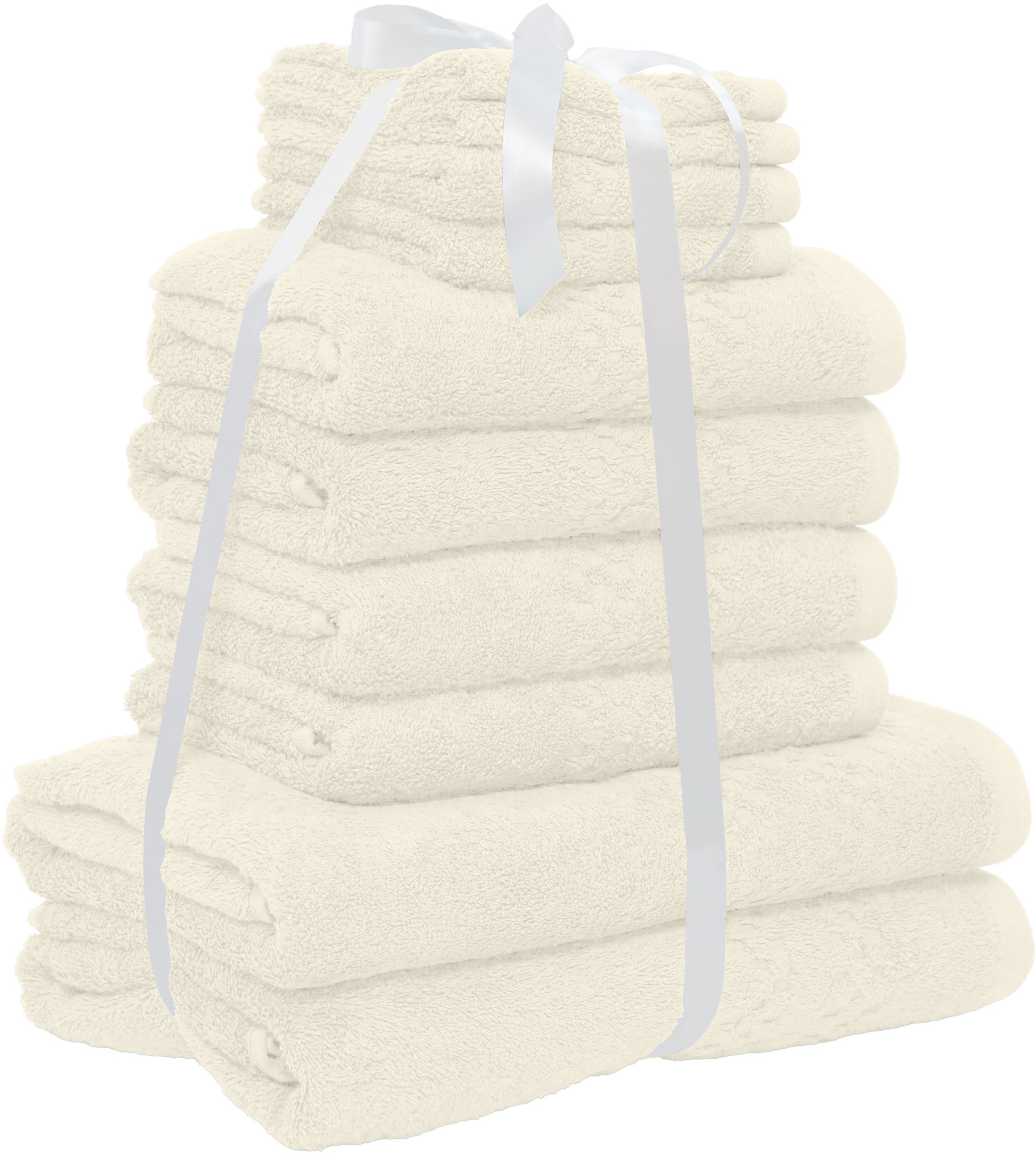 GOODproduct Handtuch Set »Regona, als 10 tlg Set und Serie, Premium Handtücher, 500 gr/m²« Set 10 Stk. Frottier Duschtücher, Handtücher, Gästetücher, Seiftücher, 5 Jahre Garantie