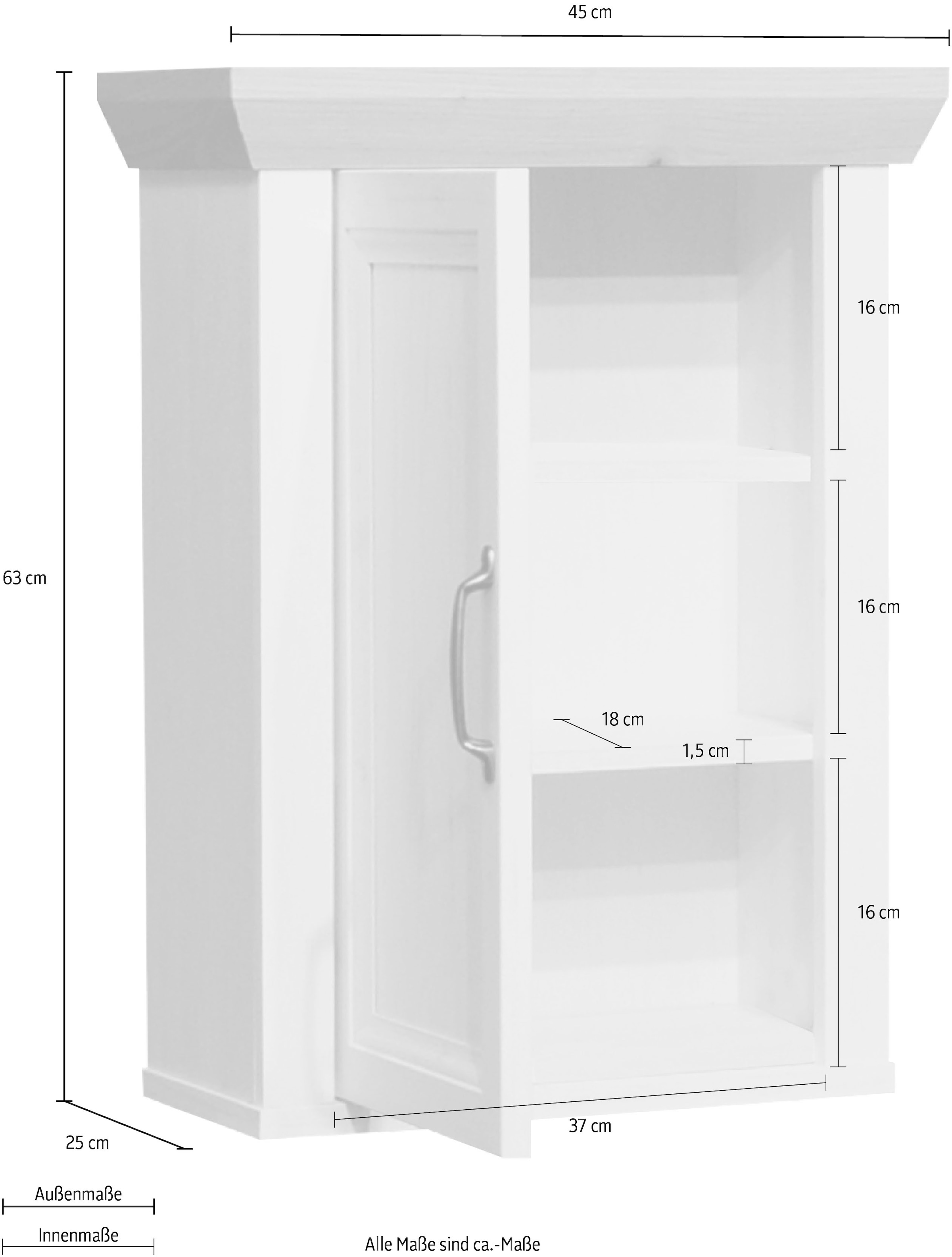 Mäusbacher Armoire suspendue »Mali« Landhausstil, Breite 45 cm, Höhe 63 cm, Metallgriff