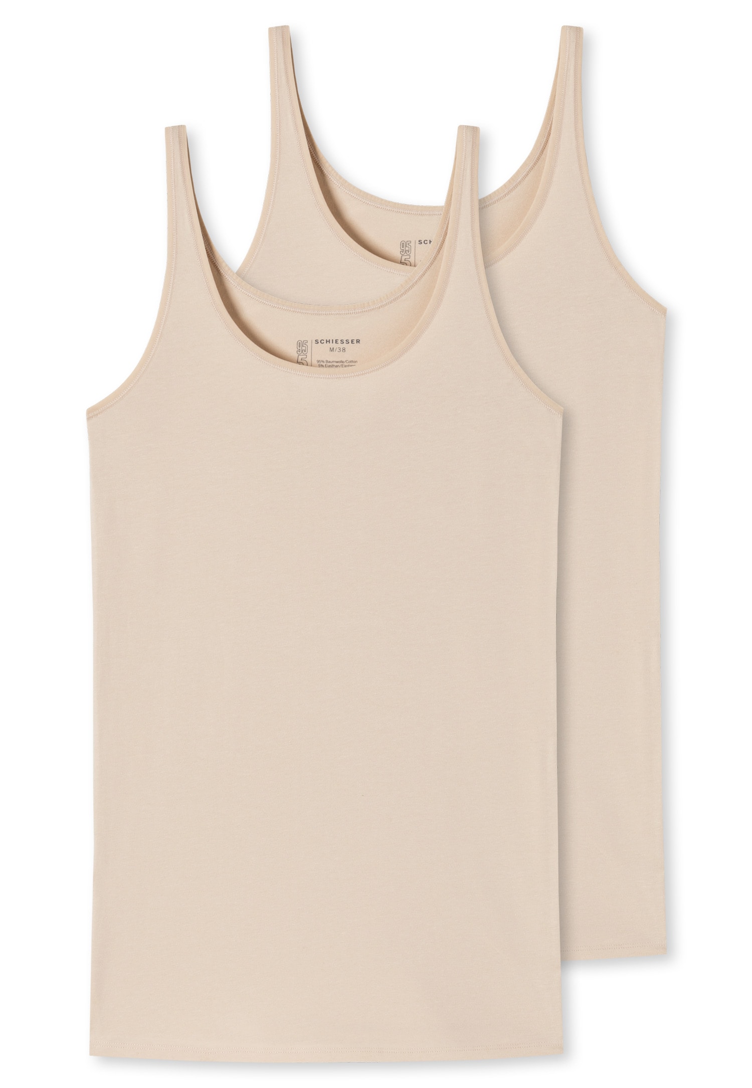 Schiesser Sous-chemise »95/5« pack de 2,  en jersey simple élastique