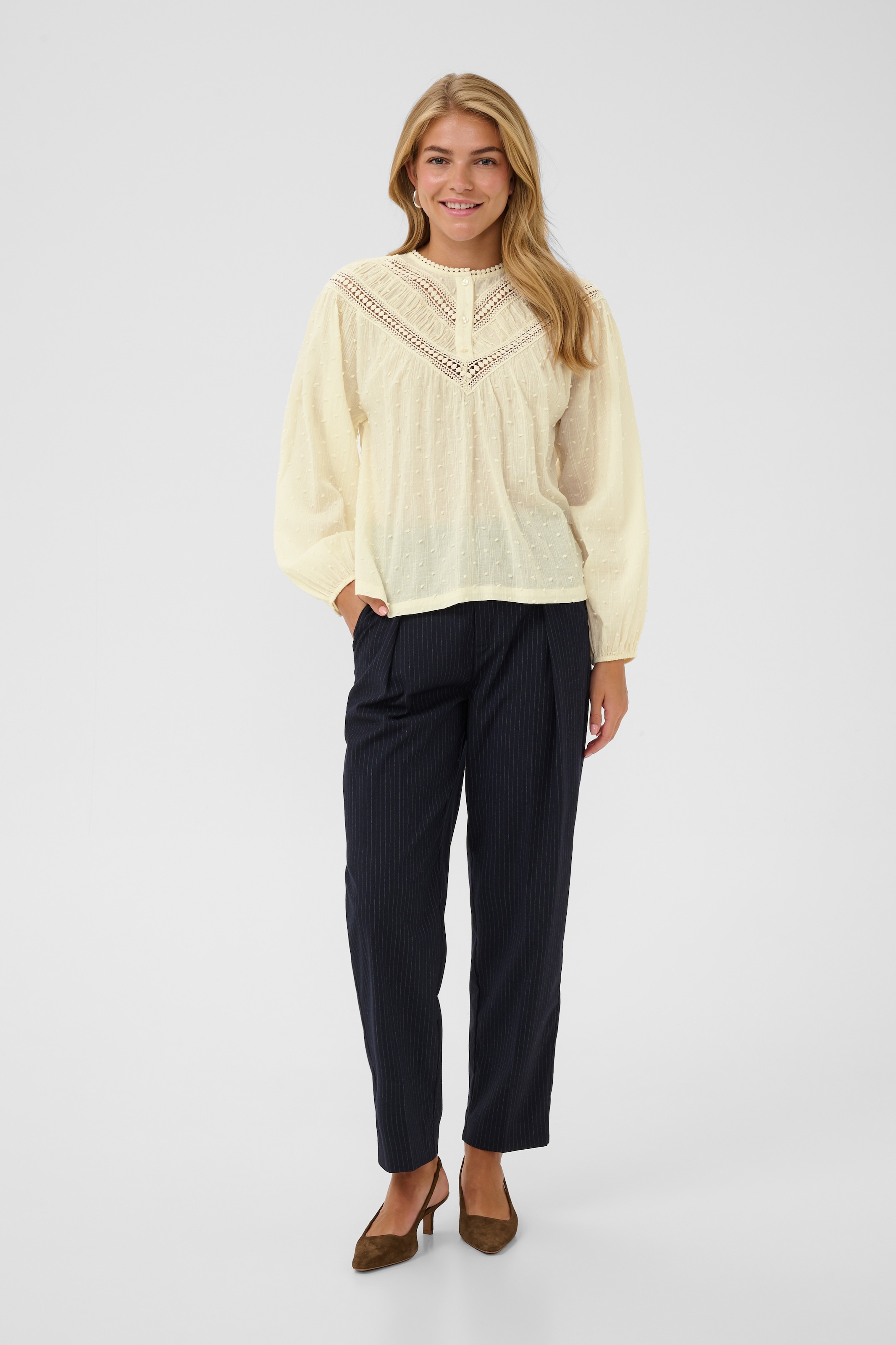 Saint Tropez Blouse à manches longues »TuttiSZ Blouse« coton, forme en A