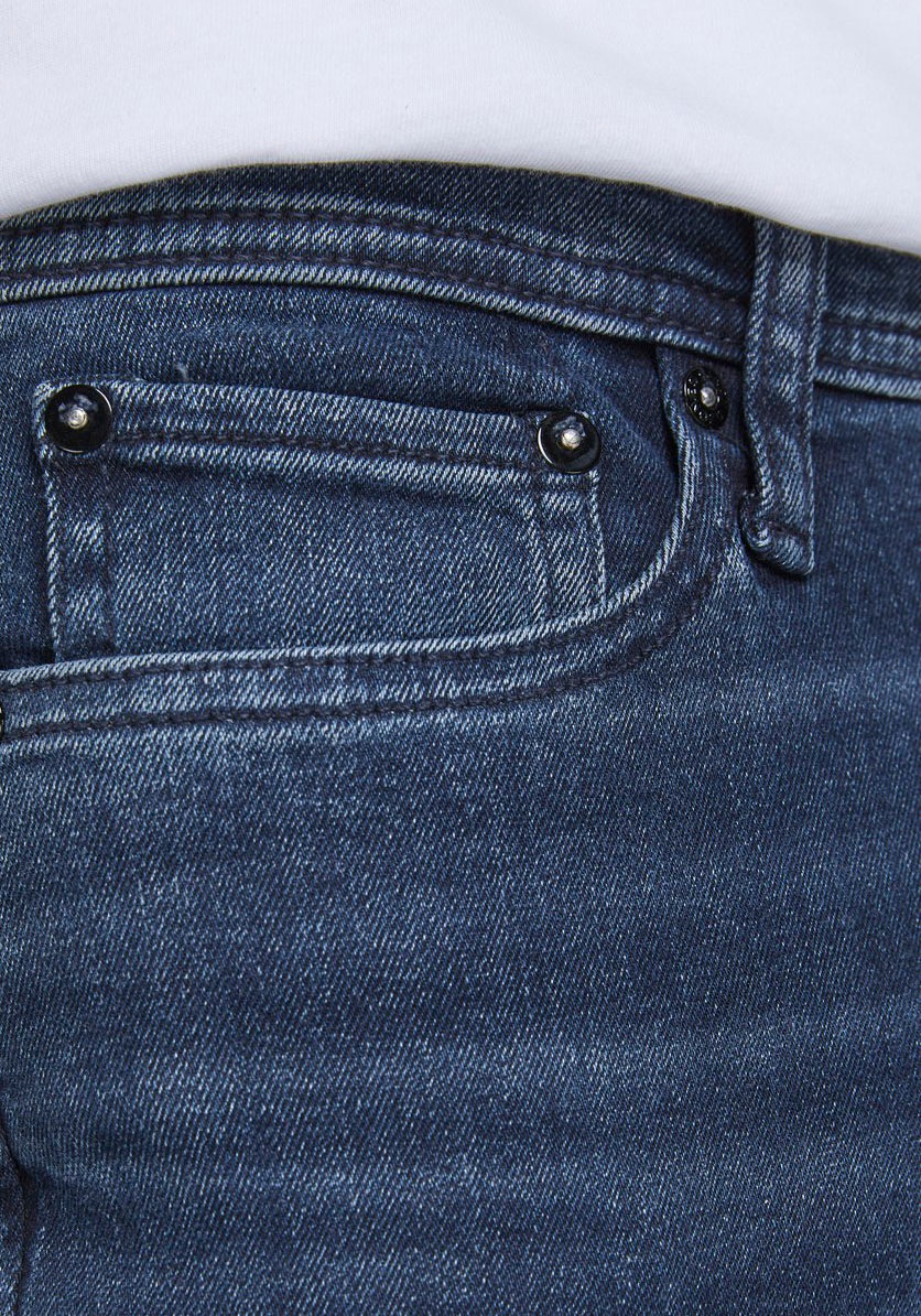 Jack & Jones Jeans slim »JJIGLENN  Slim-Fit mit Stretch und praktischer 5-Pocket-Form« Mélange de coton, coupe slim