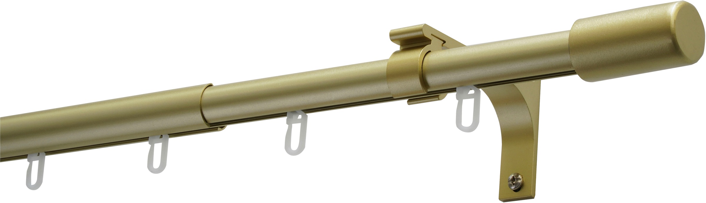 GARDINIA Gardinenstange »Gardinenstangen Set Thasos« Ø 19 mm 1 läufig-läufig mit Bohren, Schrauben, Wandmontage, Aluminium