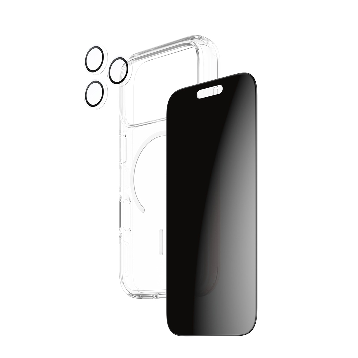 CARE by PanzerGlass Handyhülle »3-in-1 Flagship Privacy Bundle Apple iPhone 17 Pro« Apple iPhone 17 Pro Backcover, Schutzhülle, Handyschutzhülle, Case, Schutzcase, stossfest