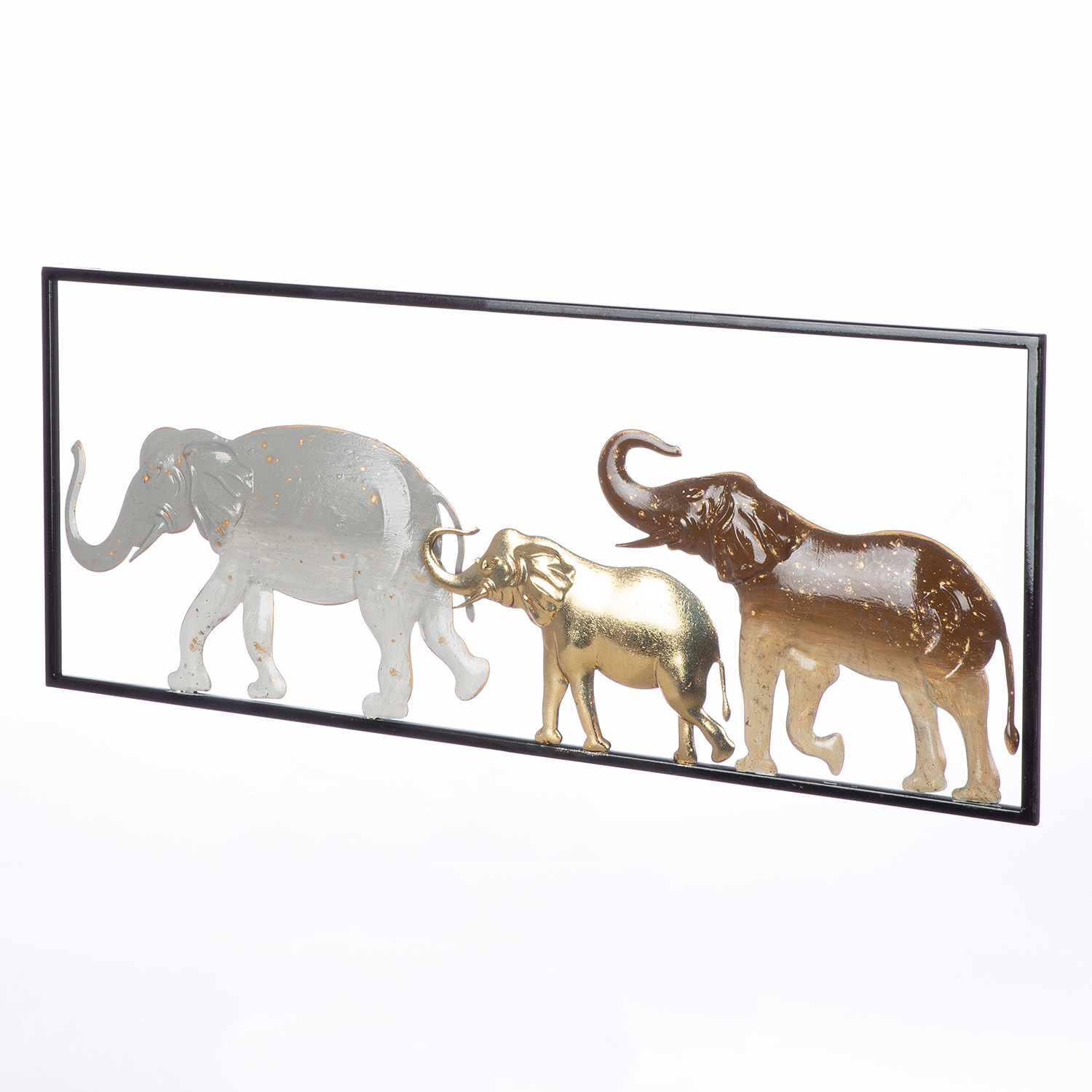 Casablanca by Gilde Objet de décoration murale »Wandrelief rechteckig Savanne braun; goldfarben; grau H. 25 cm«