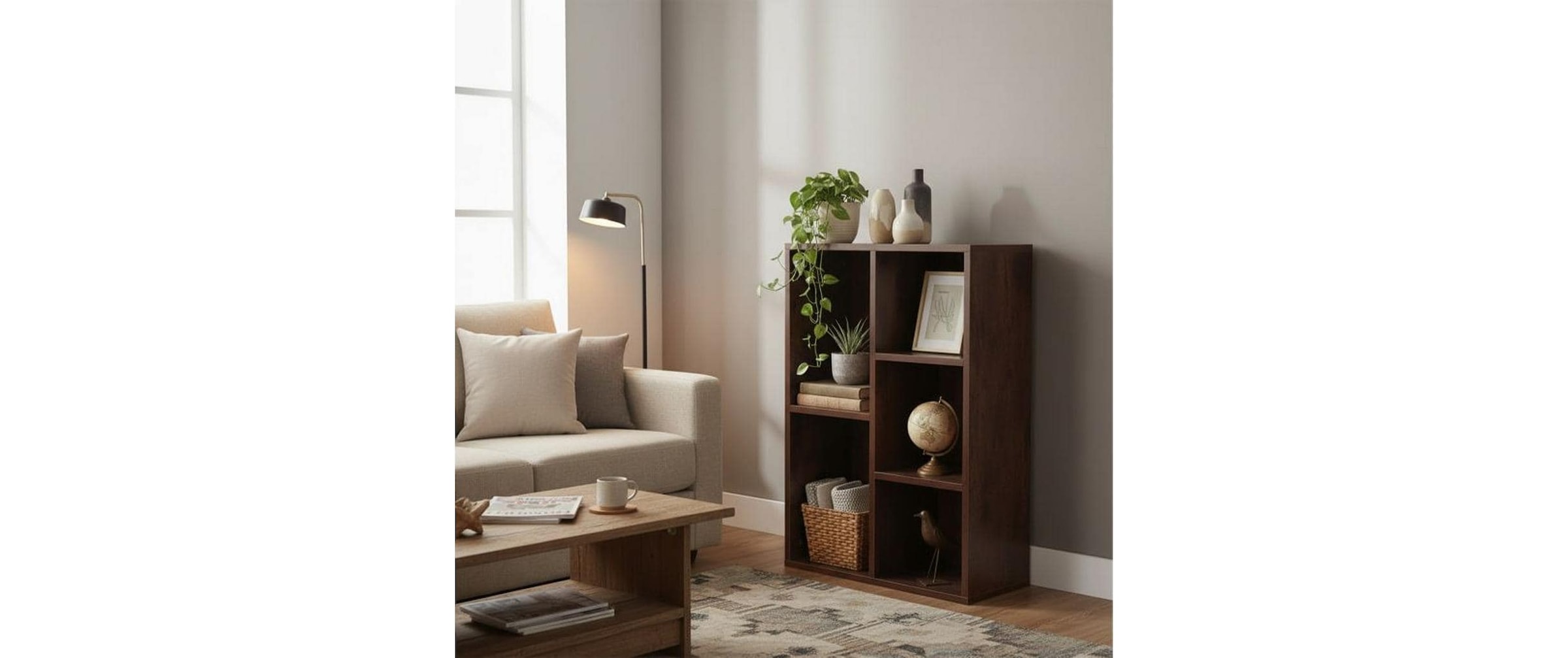 relaxdays Regal »in Holzoptik 80 x 50 x 24 cm«