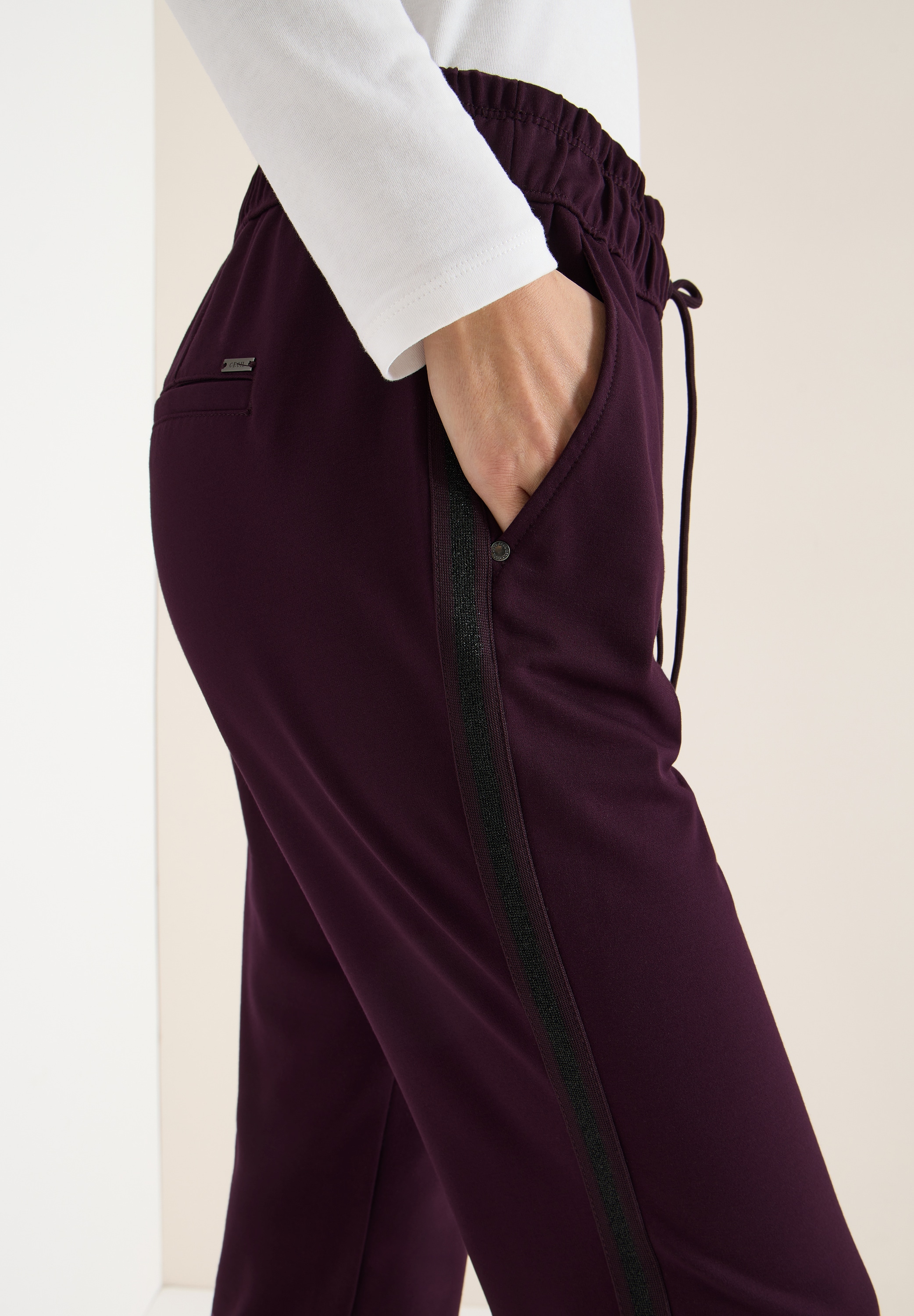 Cecil Pantalon à enfiler »Style Tracey«  mit Glitzer-Tape an der Seitennaht