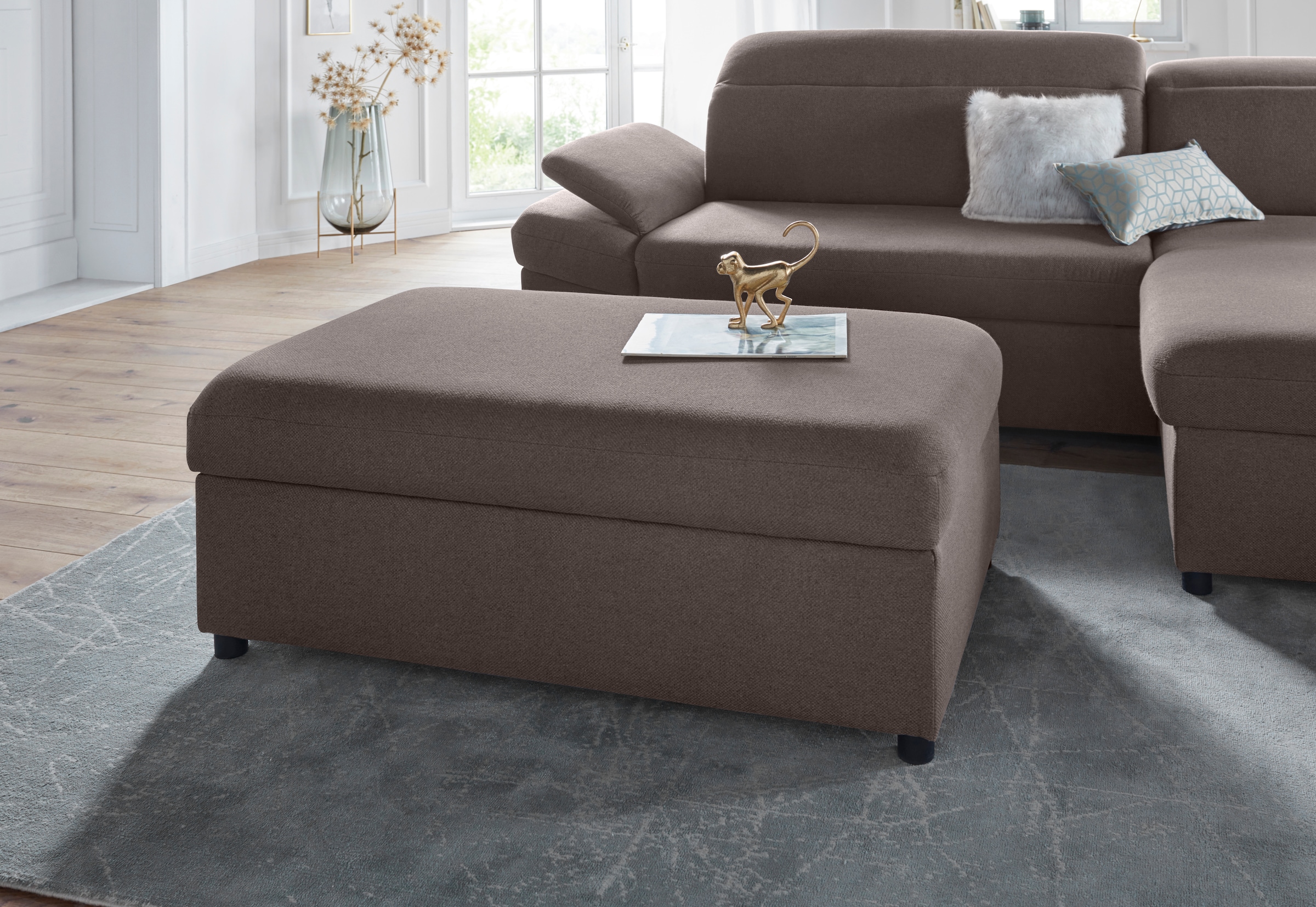 exxpo - sofa fashion Tabouret »Kyoto Bankhocker mit Staufach unter der Sitzfläche«