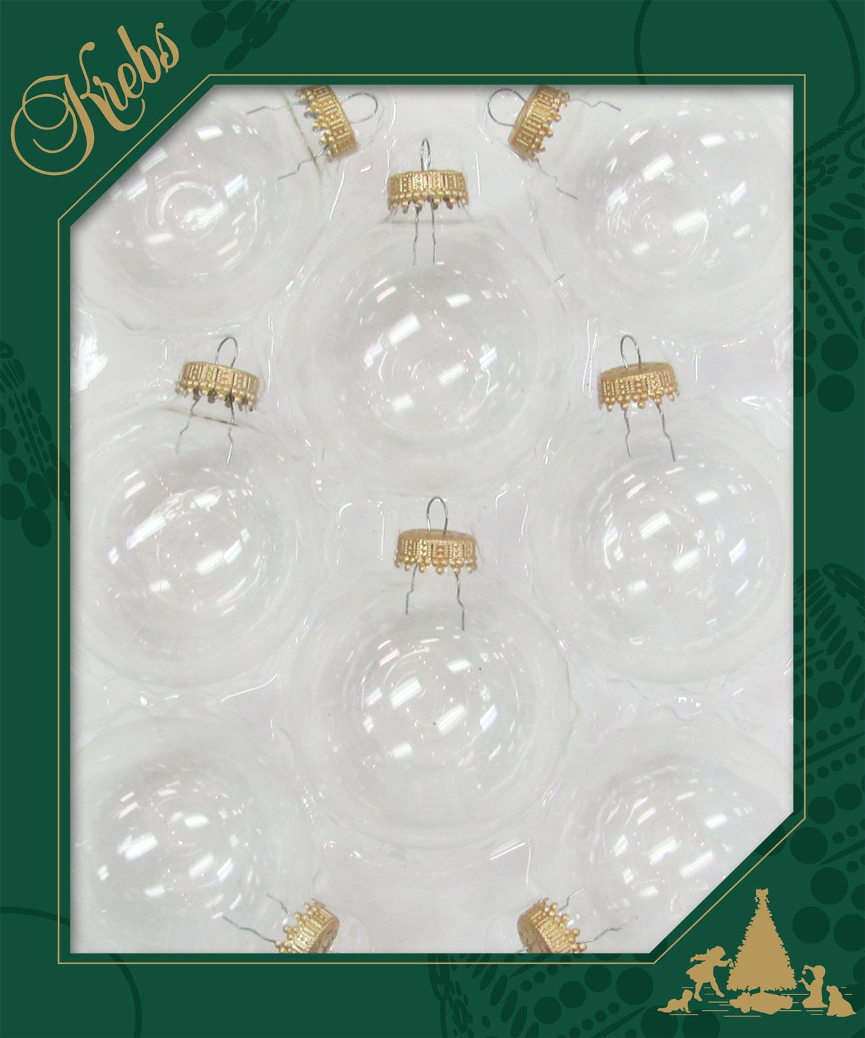 Krebs Glas Lauscha Boule de Noël »CBK70001, Weihnachtsdeko, Christbaumschmuck, Christbaumkugeln Glas«