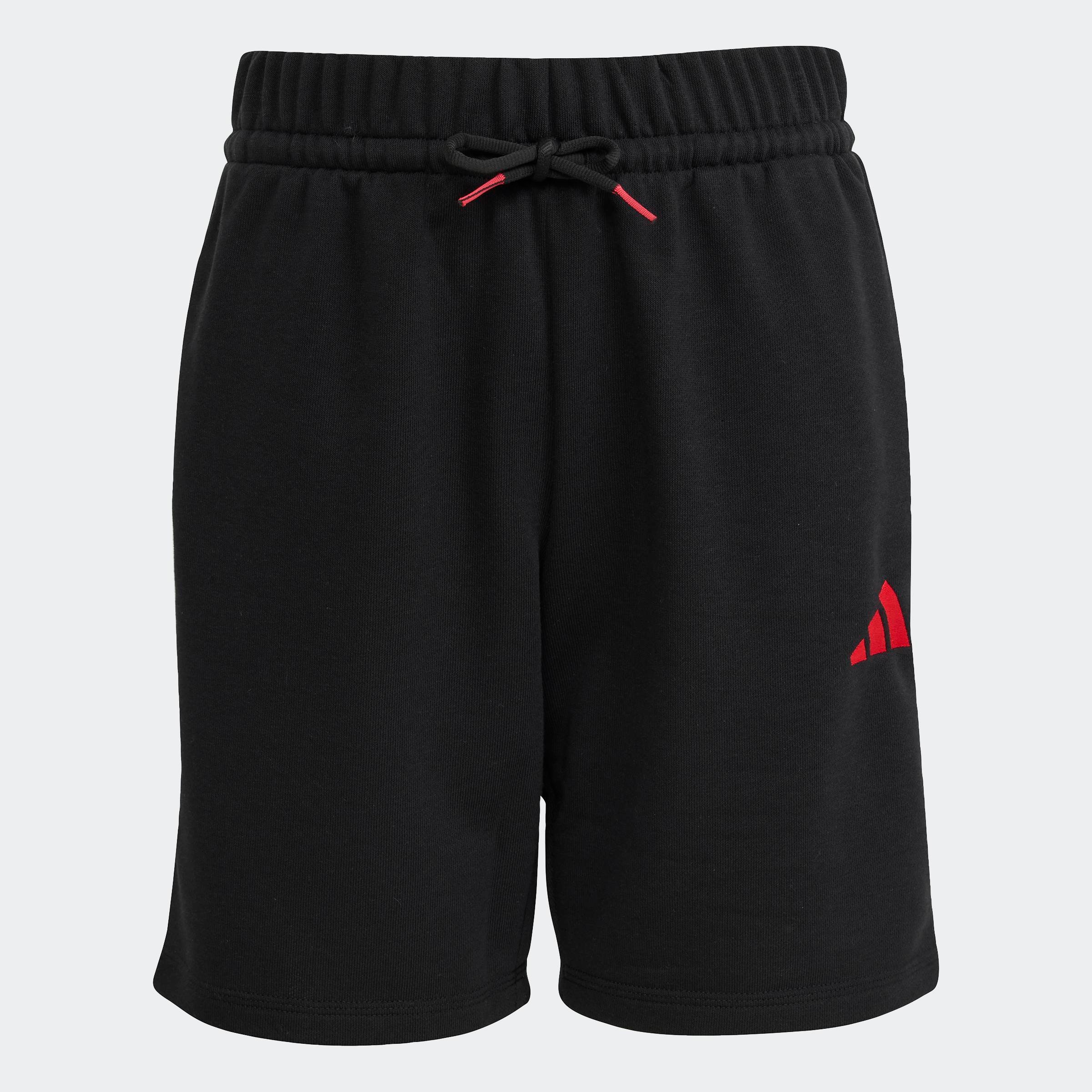 adidas Sportswear Shorts »ADIDAS JUNGEN FRENCH TERRY SLOGAN KINDER«  aus Baumwolle und Polyester, mit weitenregulierbarem Kordelzug