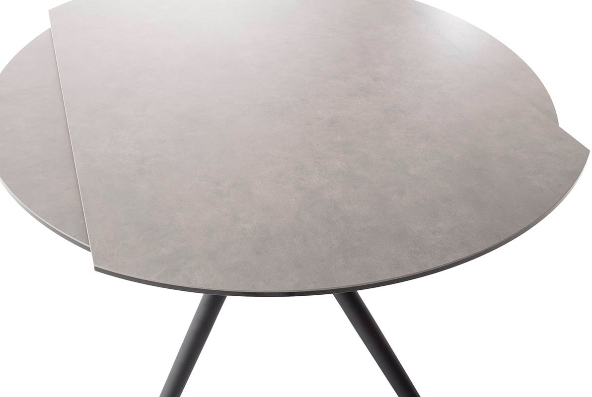 MCA furniture Table de salle à manger »RUBIKON Vierfusstisch 90-135 cm« Einzelstück,  Keramik, Metall, Längsseitenauszug, ausziehbar, 13 mm