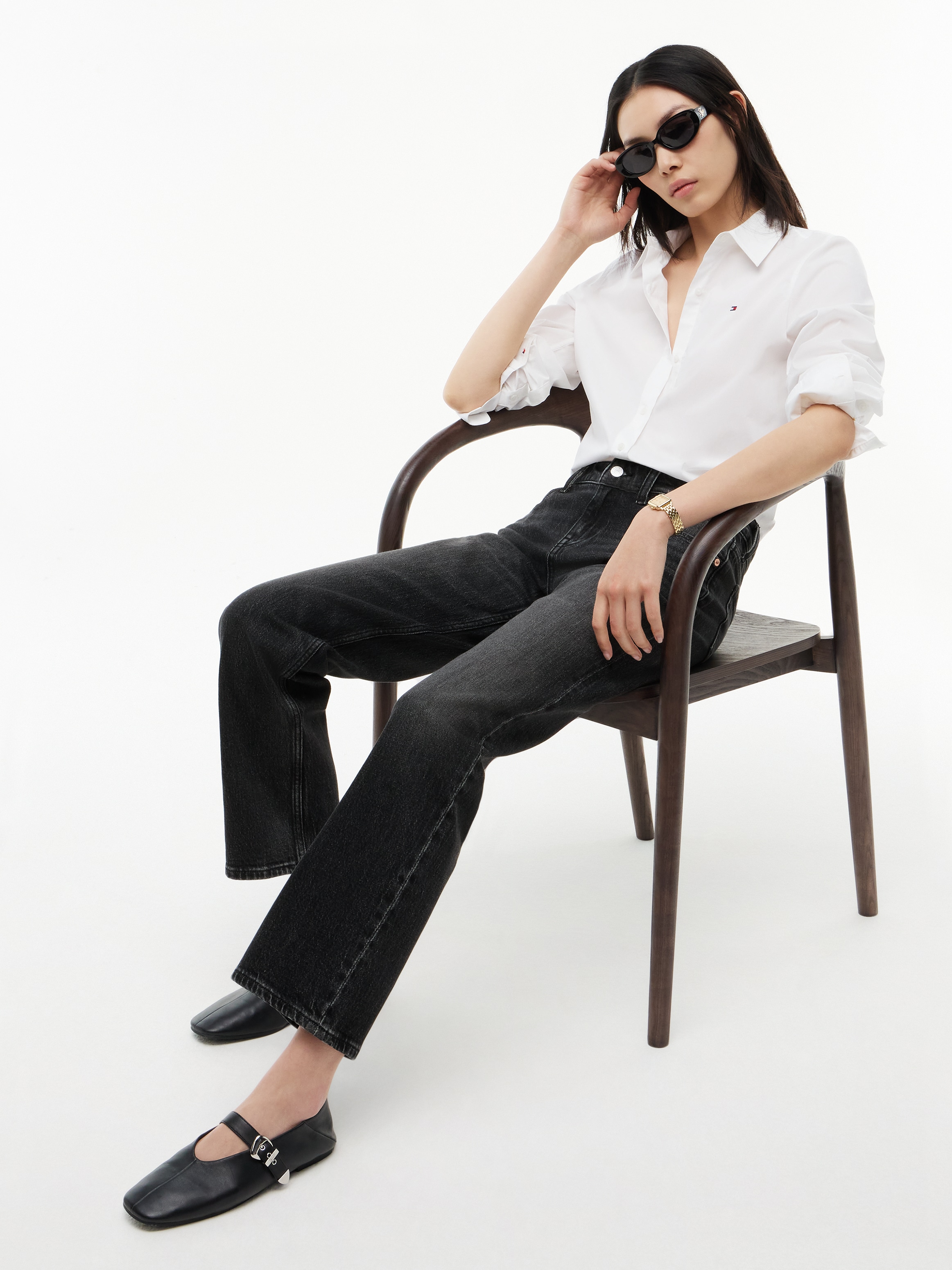 Tommy Jeans Jeans droit »SOPHIE LOW RISE STRAIGHT DJ0187« mélange de coton, coupe droite