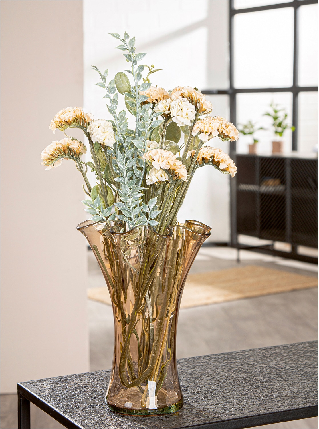GILDE Vase de table »Vase bauchig; organisch Artesania braun H. 23 cm« vase, artisanat, artisanal, structuré, rustique, accroche-regard
