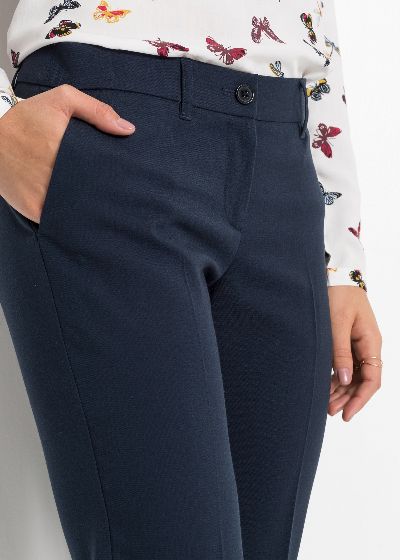 bonprix Anzughose »Anzugshose«  aus Polyester, Viskose und Elasthan, schmale Passform