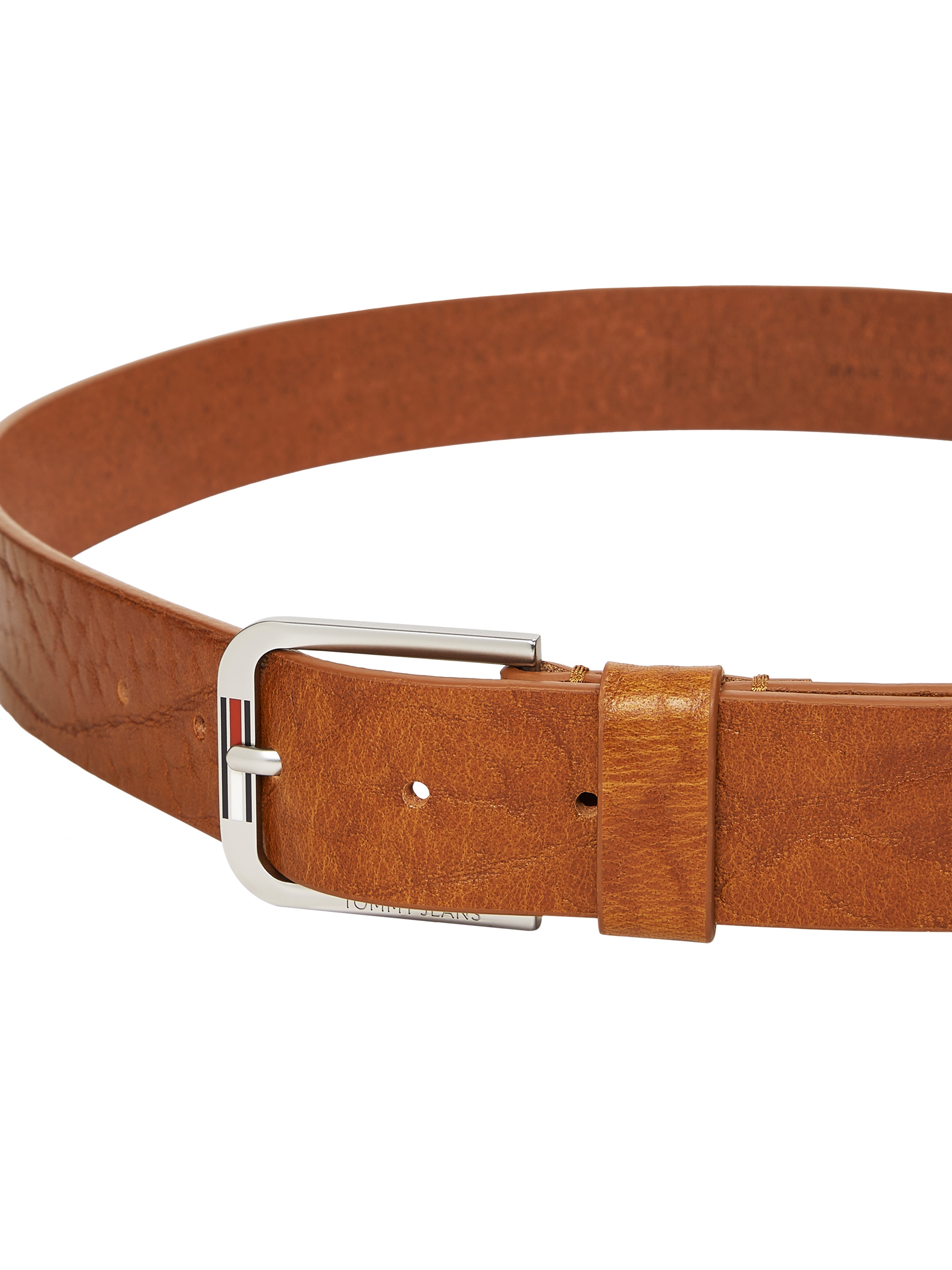 Tommy Jeans Ledergürtel »TJM AUSTIN TEXTURE 3.5 cm breit« Label auf der Schliesse, genarbtes Leder