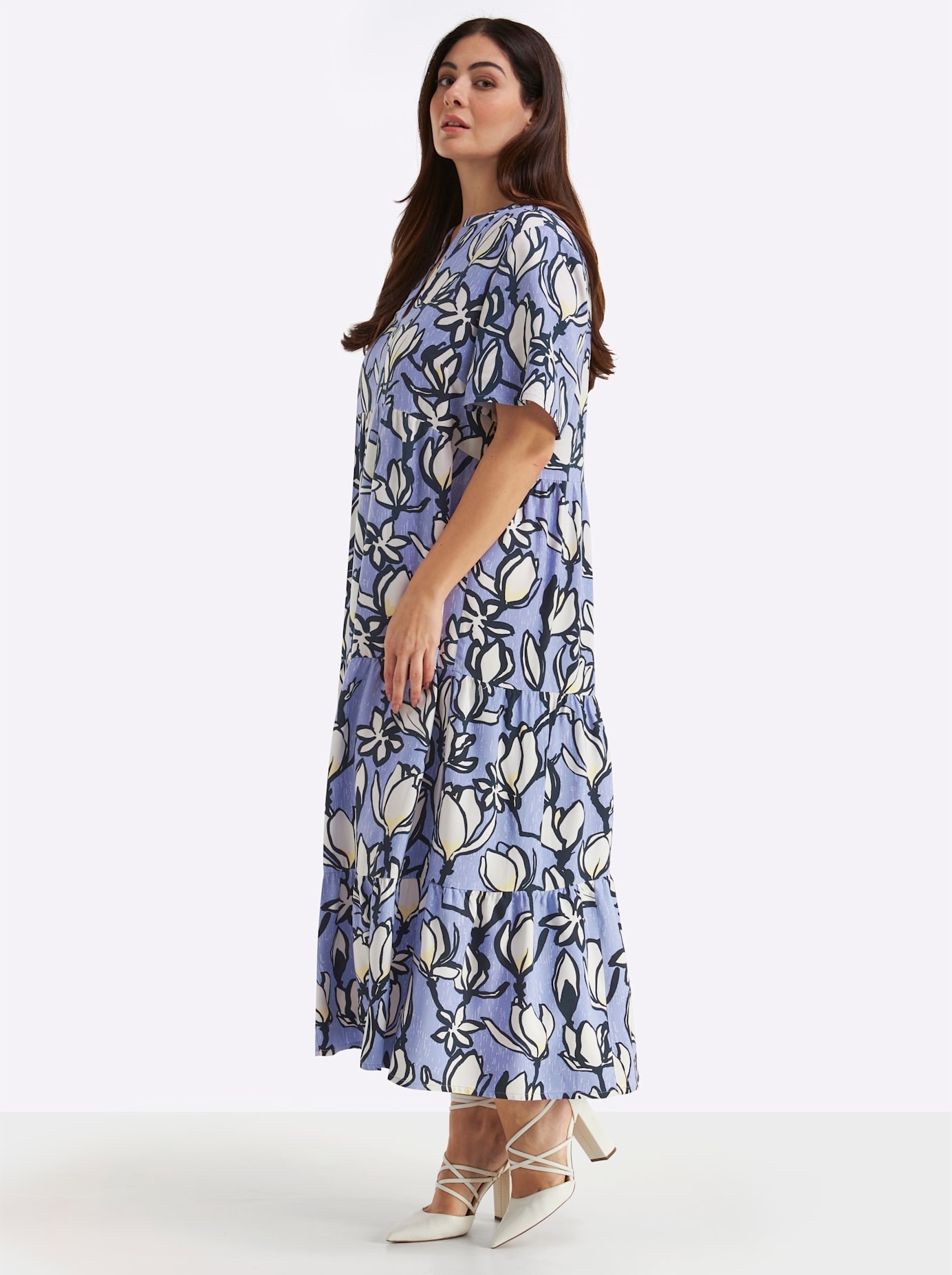 Sheego Maxi robe »Webkleid«