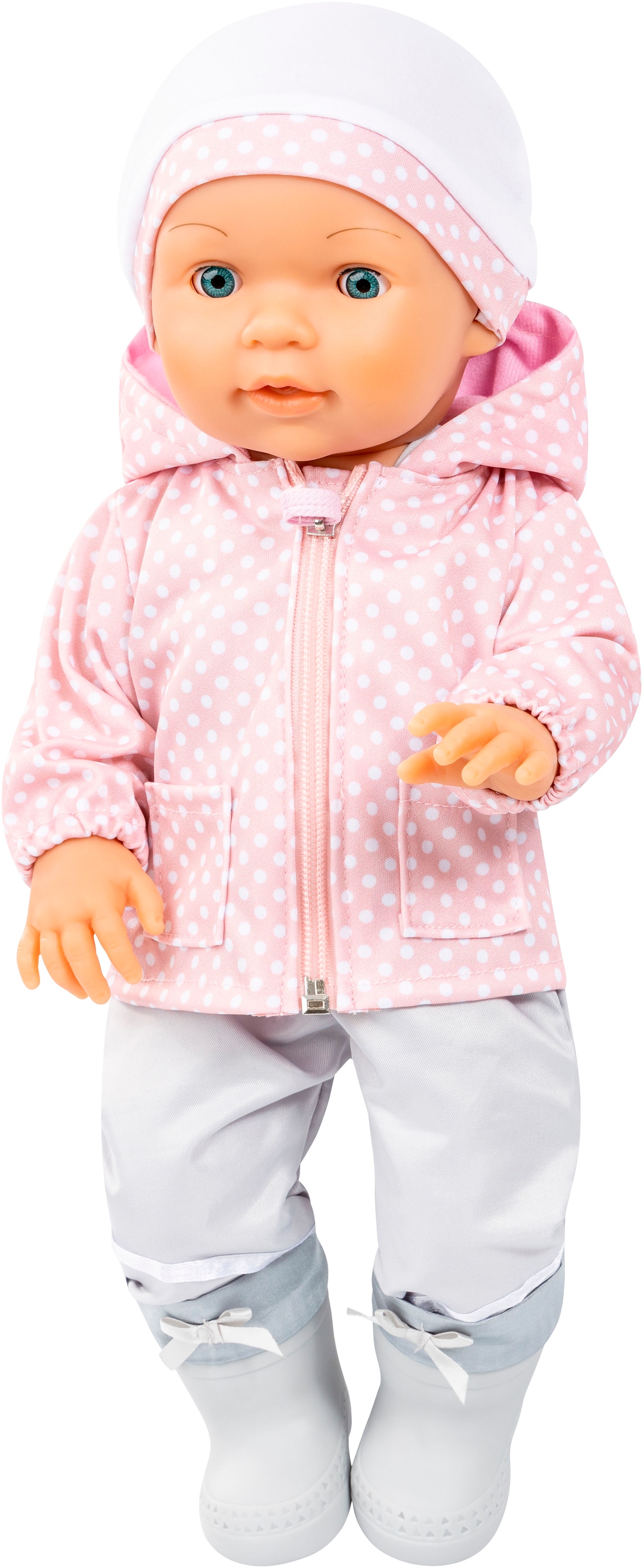 Bayer Puppenkleidung »Regen-Set grau/rosa«