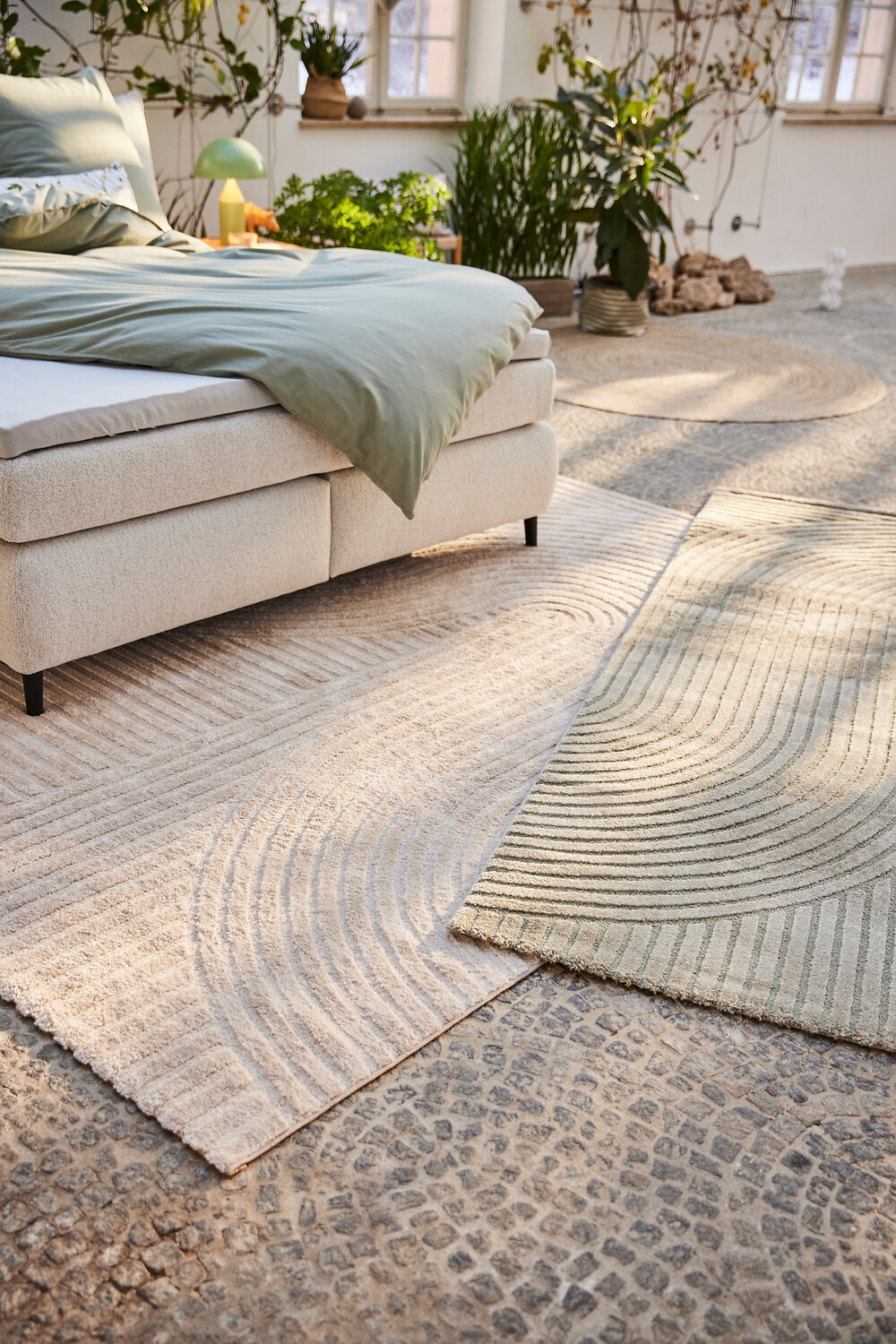 GOODproduct Tapis design »Eliaan 3D Optik/Hoch-Tief Effekt« Rectangulaire 14 mm Höhe densité de poils élevée et agréable au toucher, tapis salon design bohème
